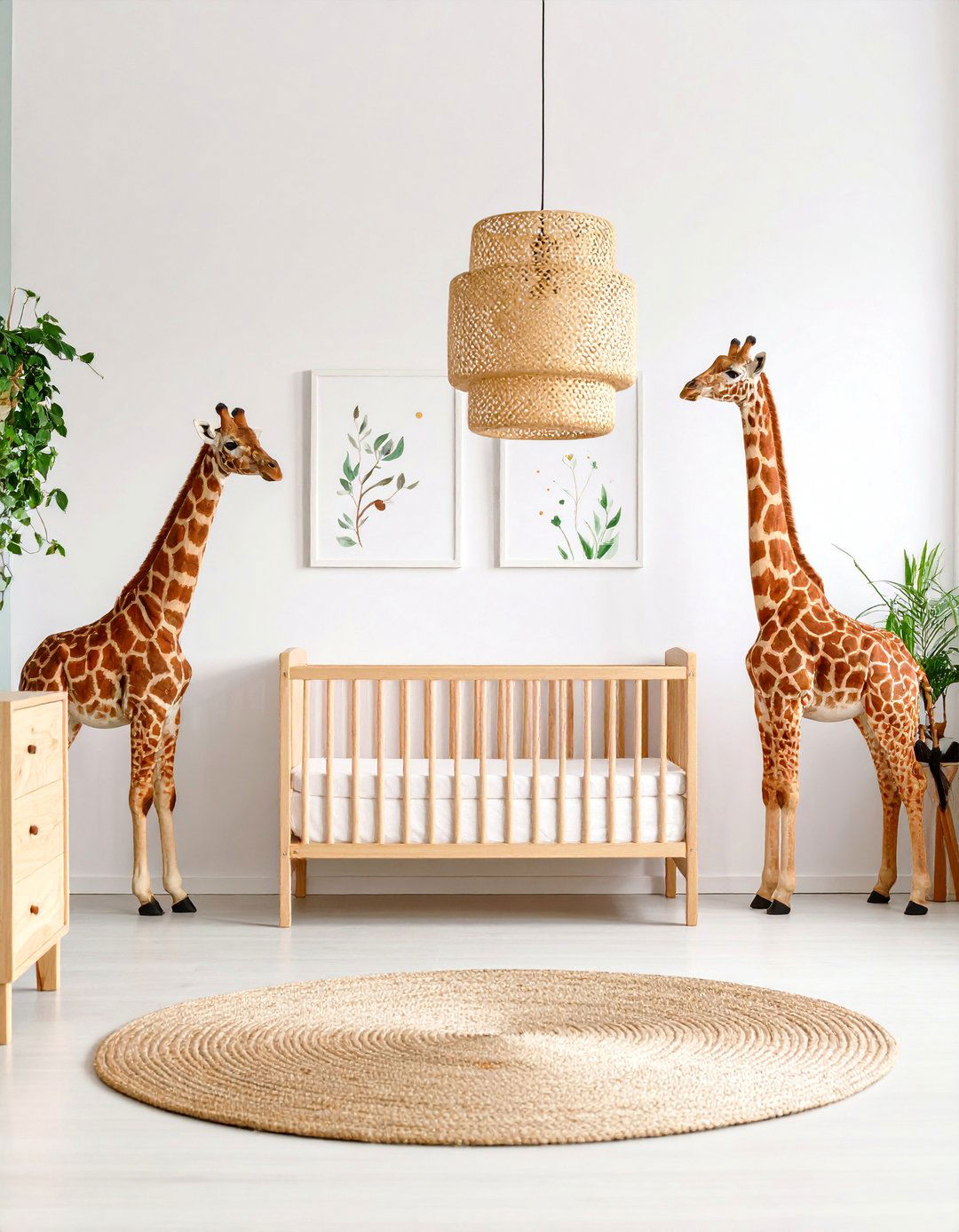 Safari Adventure Giraffe Nursery with Natural Wood Elements - 25 Giraffe Nursery Ideas