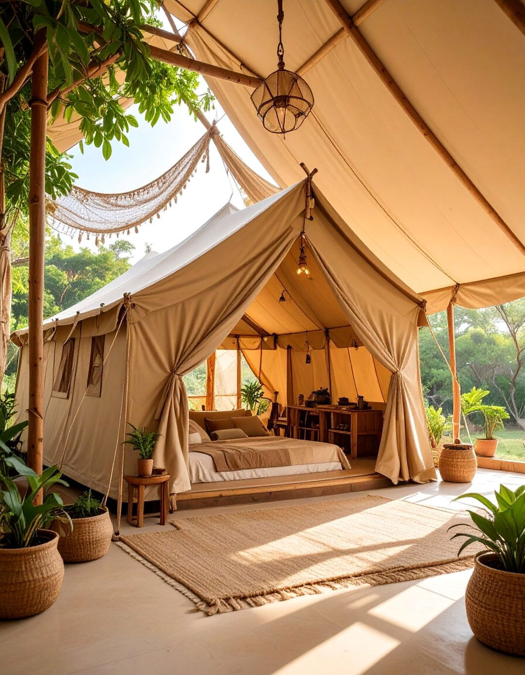 Safari Lodge Laundry Tent - 25 Outdoor Laundry Area Design Ideas