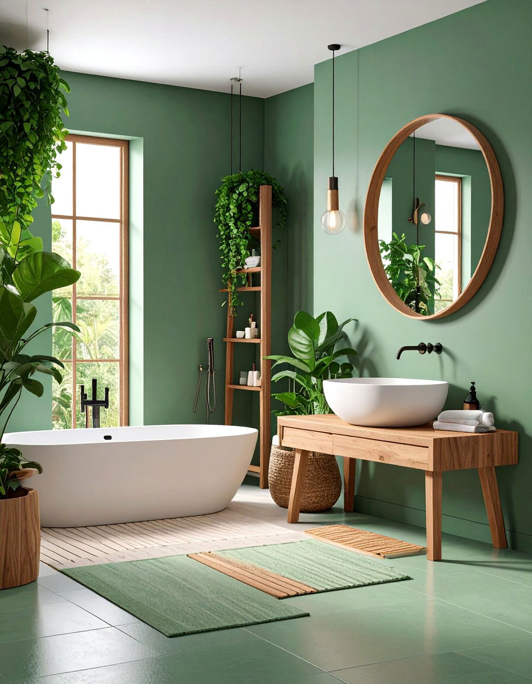 Sage Green Bathroom Wet Room Concept - 25 Sage Green Bathroom Ideas