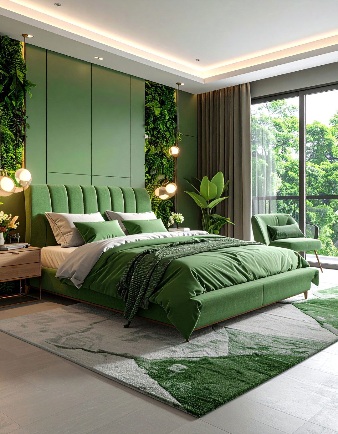 Sage Green Bedroom with Contemporary Smart Features - 25 Sage Green Bedroom Ideas