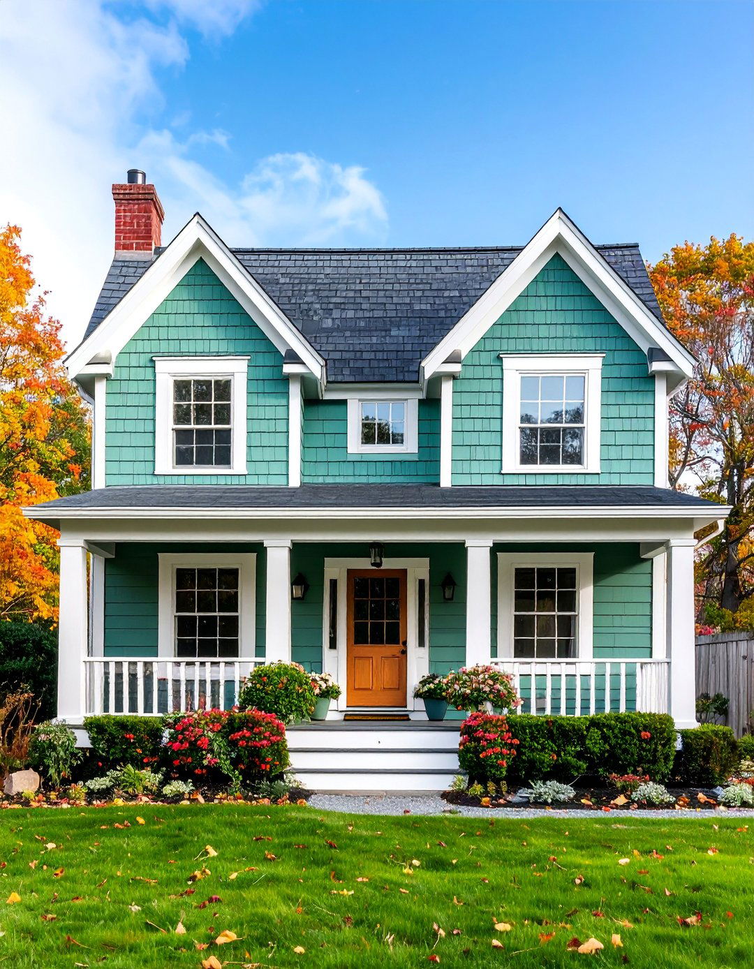 Sage Green Cape Cod with Cedar Shingles - 25 Light Green House Exterior Ideas