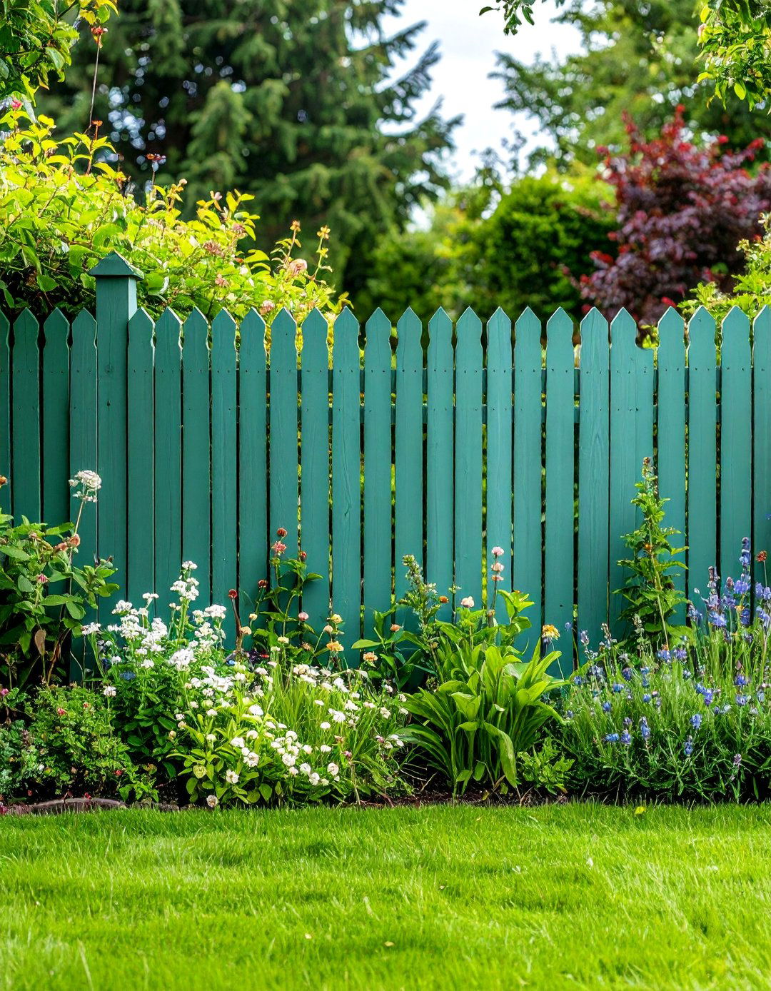 Sage Green Cottage Fence - 25 Fence Paint Colours