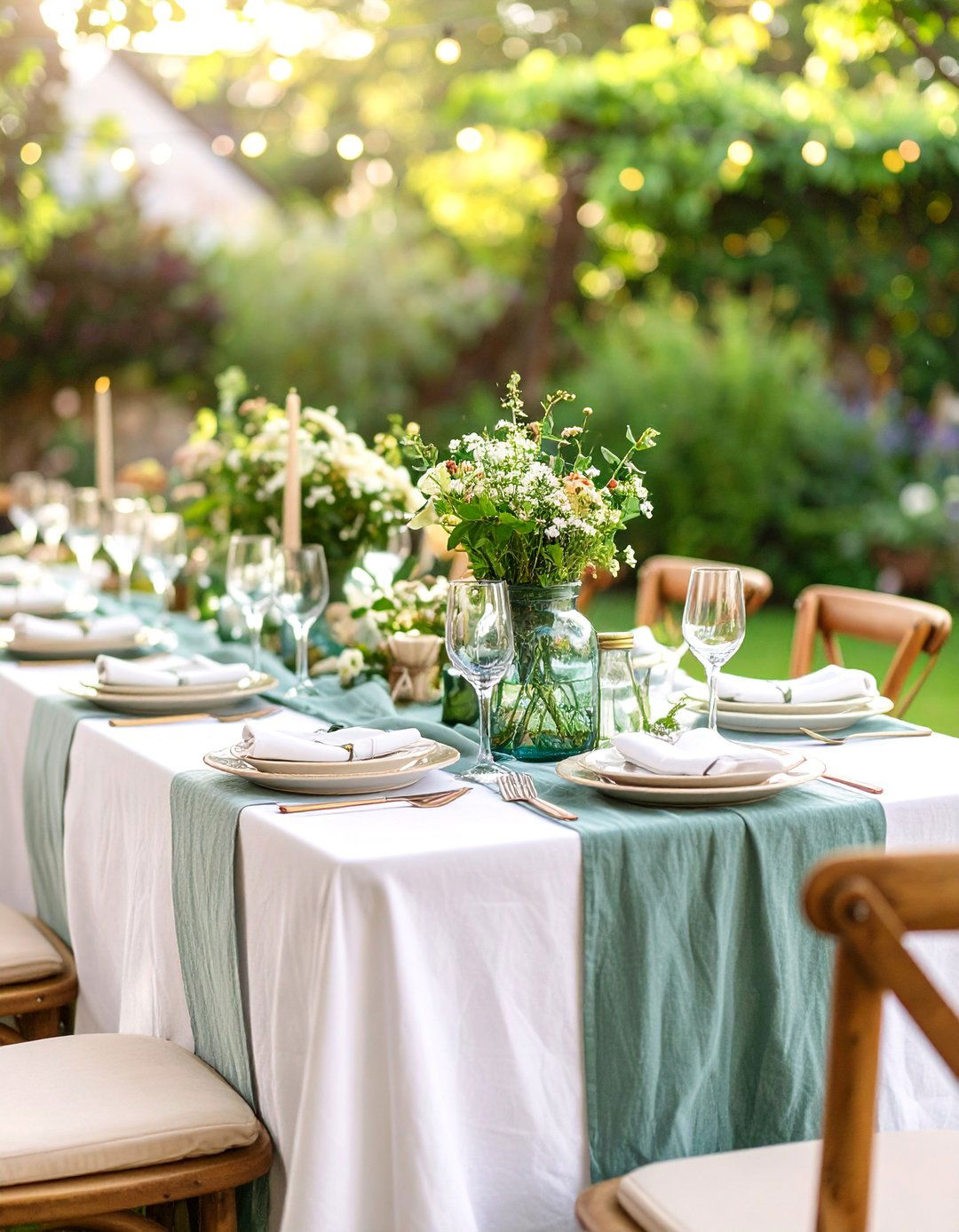 Sage Green Cottage Garden Wedding with Wildflower Accents - 25 Sage Green Wedding Ideas