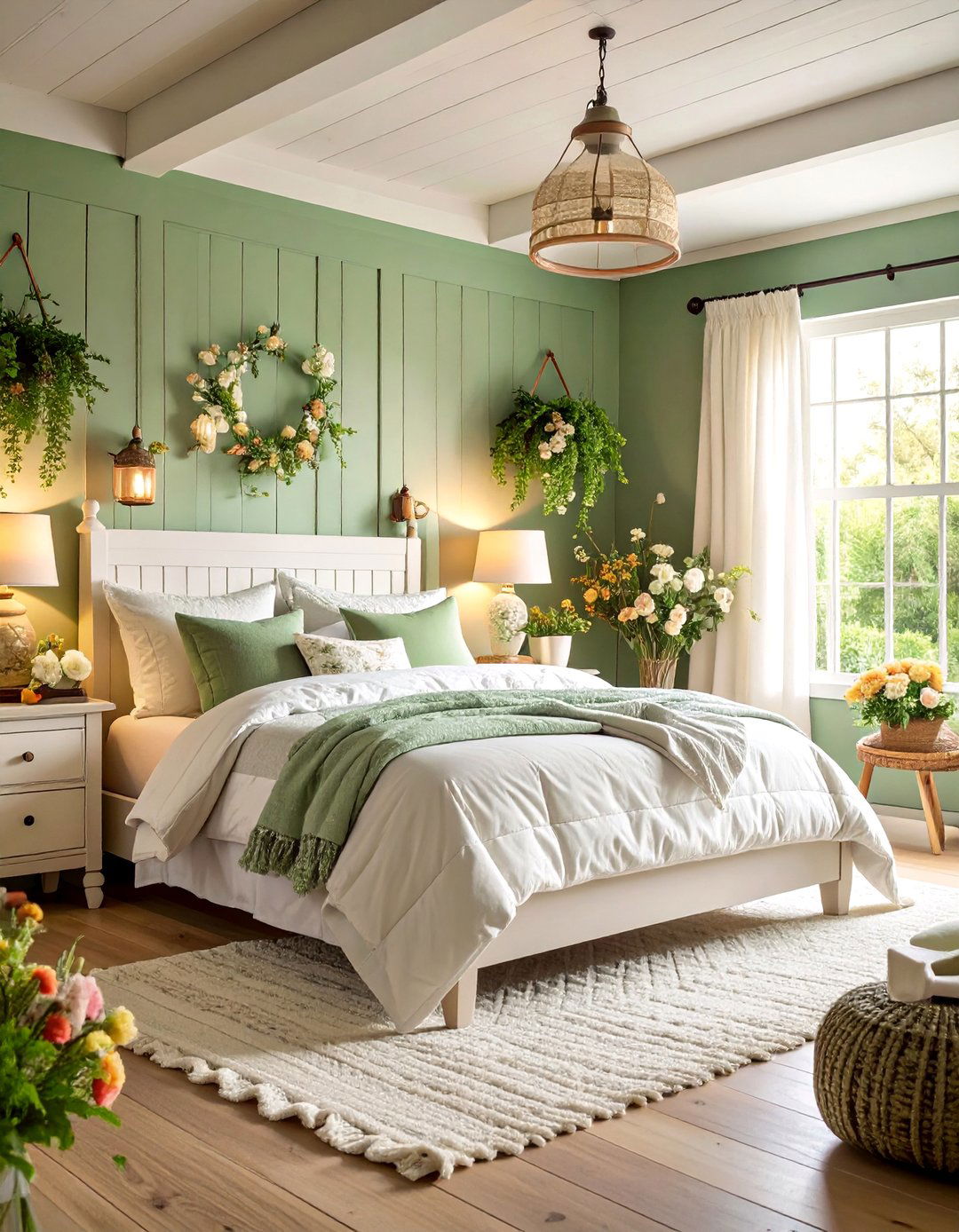 Sage Green Cottagecore Haven - 25 Pastel Bedroom Ideas