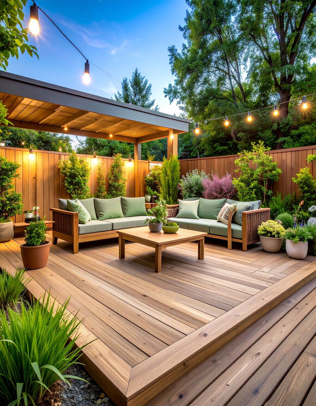 Sage Green Deck with Natural Tranquility - 25 Deck Color Ideas