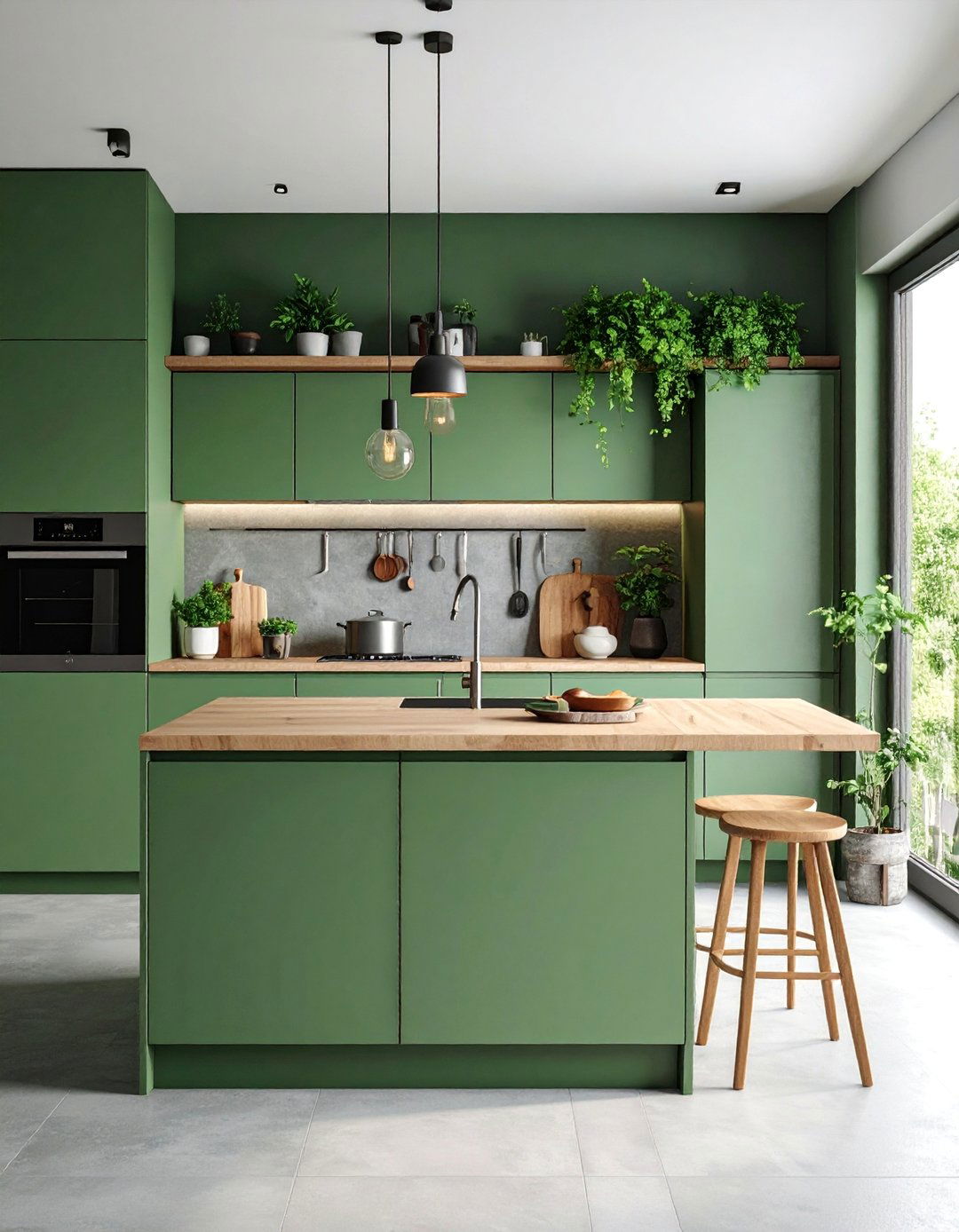 Sage Green Kitchen with Minimalist Design - 25 Sage Green Kitchen Ideas