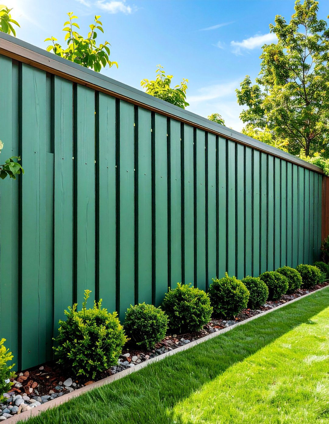 Sage Green Louver Fence for Airflow and Privacy - 25 Sage Green Garden Fence Ideas