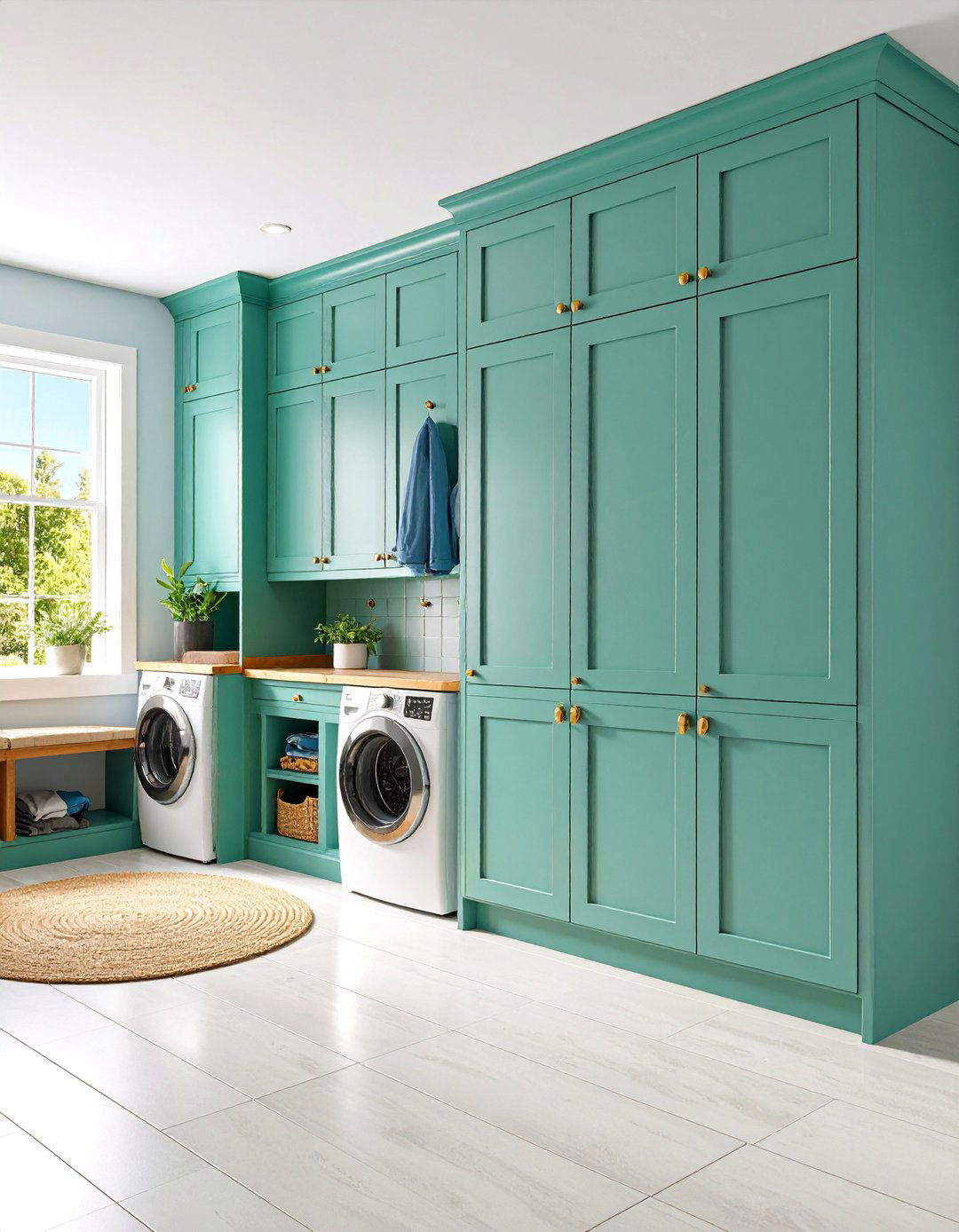 Sage Green Mudroom Laundry Combination - 25 Sage Green Laundry Room Ideas