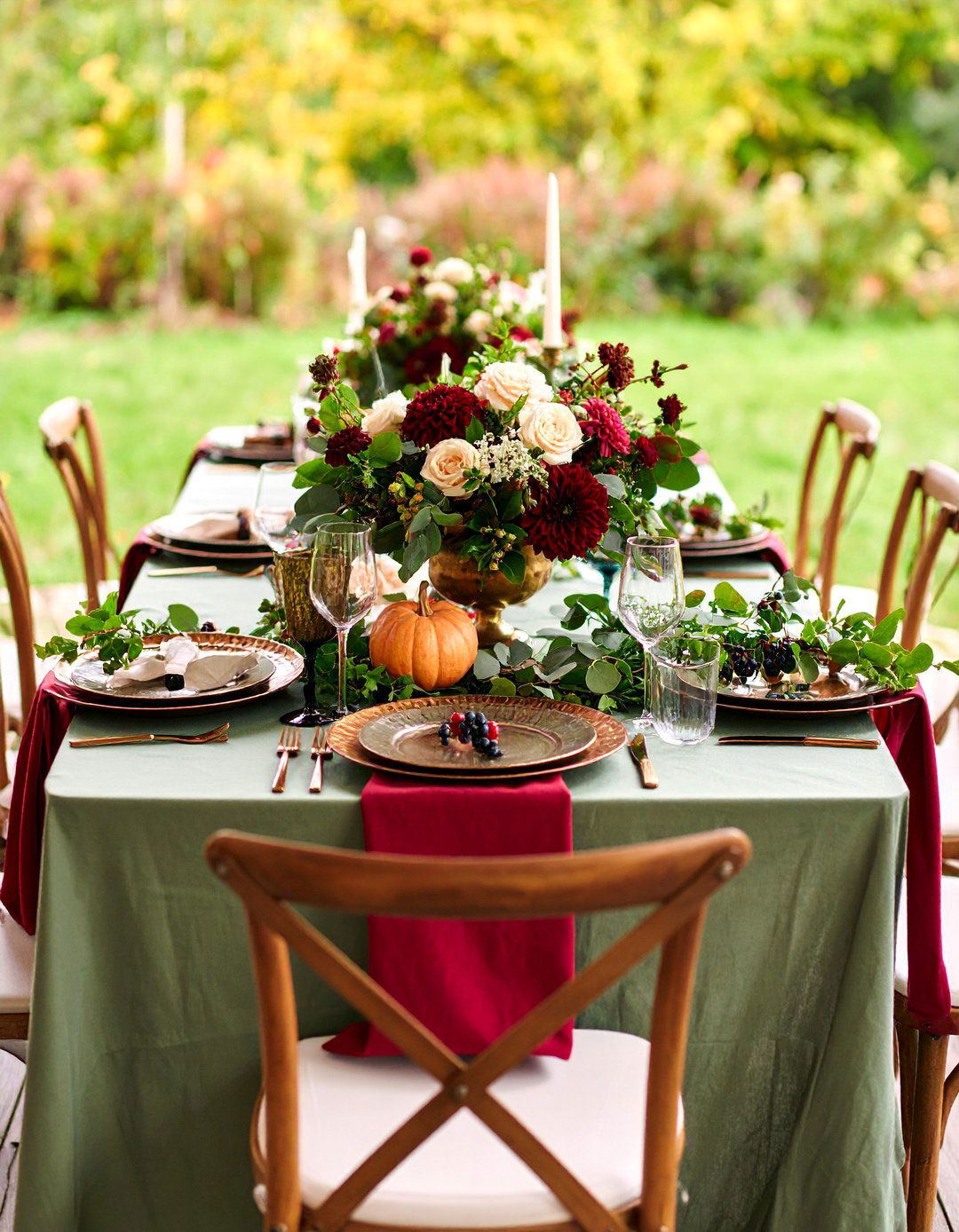 Sage Green and Burgundy Autumn Harvest Wedding - 25 Sage Green Wedding Ideas