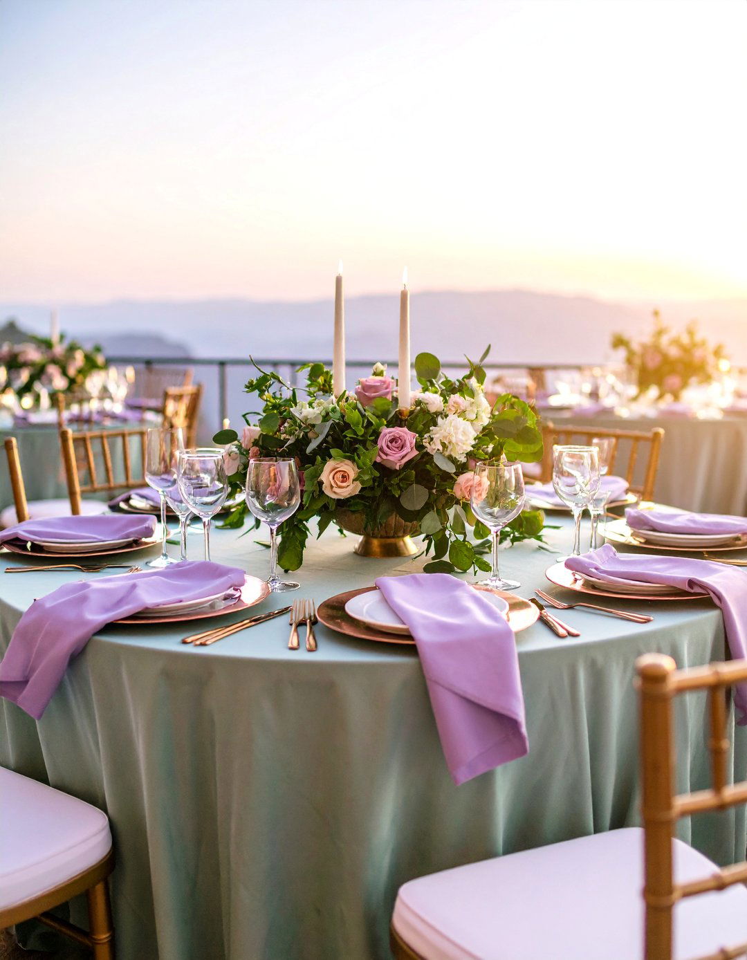 Sage Green and Mauve Romantic Sunset Wedding - 25 Sage Green Wedding Ideas