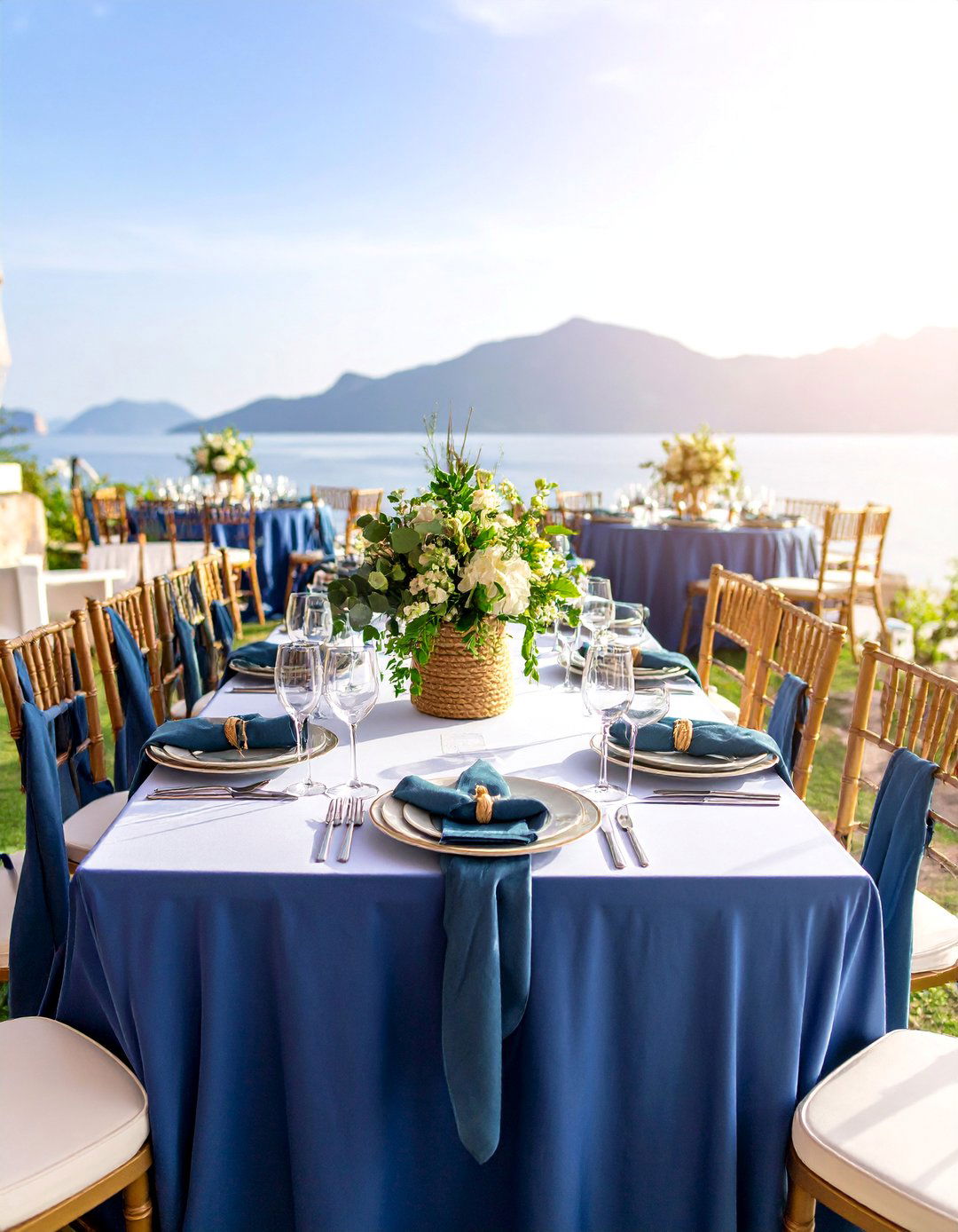Sage Green and Navy Blue Nautical Elegance - 25 Sage Green Wedding Ideas