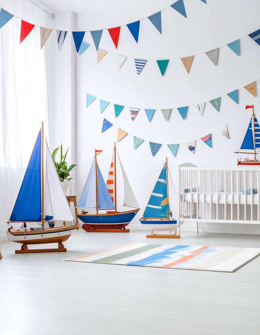 Sailboat Racing Regatta Nursery - 25 Nautical Nursery Ideas