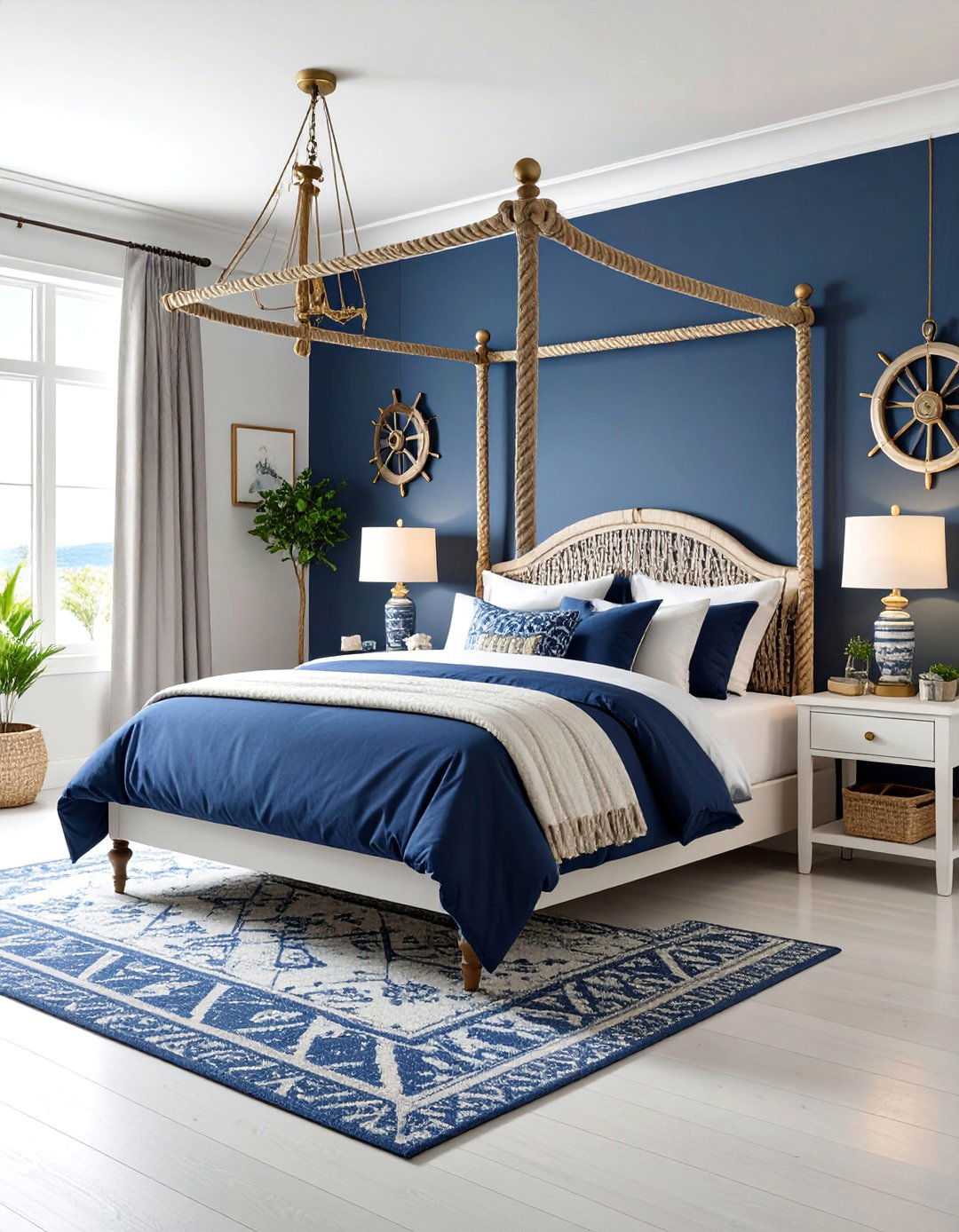 Sailors Rope Detail Bedroom - 25 Boho Beach Bedroom Ideas