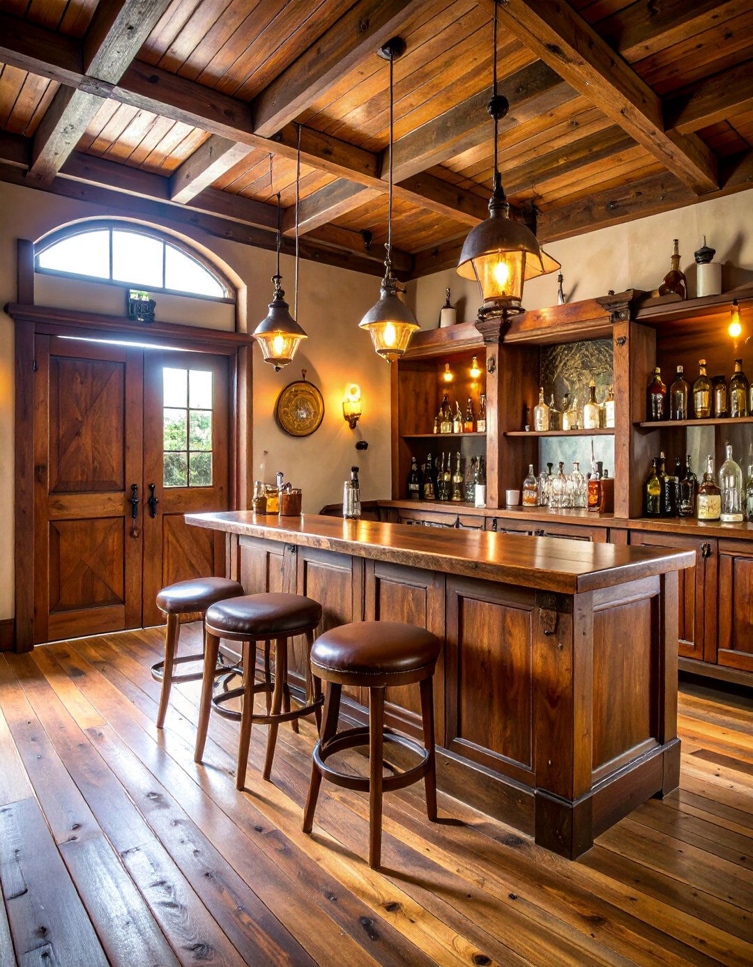 Saloon Style Home Bar - 25 Cowboy Room Decor Ideas