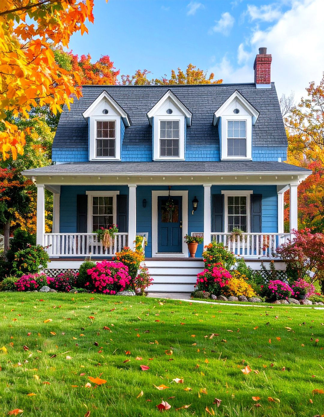 Saltbox Front Porch Roof with Colonial New England Character