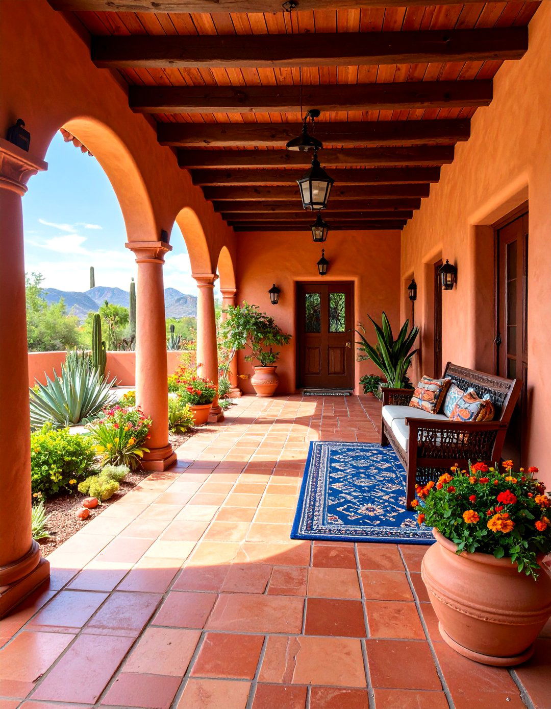 Saltillo Front Porch Tiles - 25 Front Porch Tile Ideas