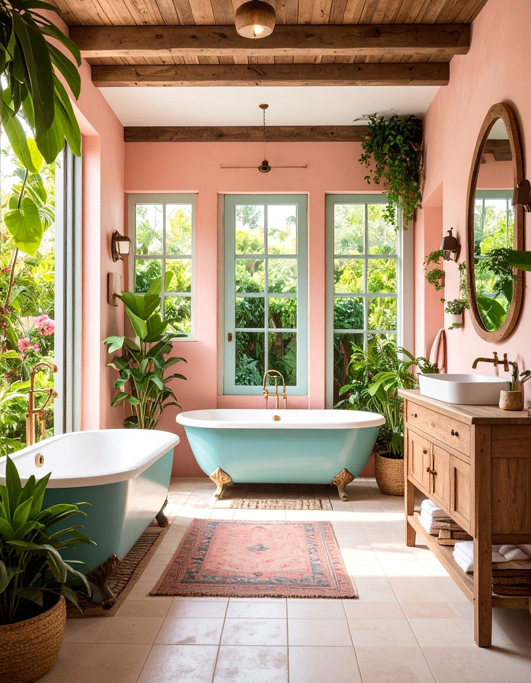Salvaged Window and Door Privacy Solution - 25 Rustic Outdoor Bathroom Ideas