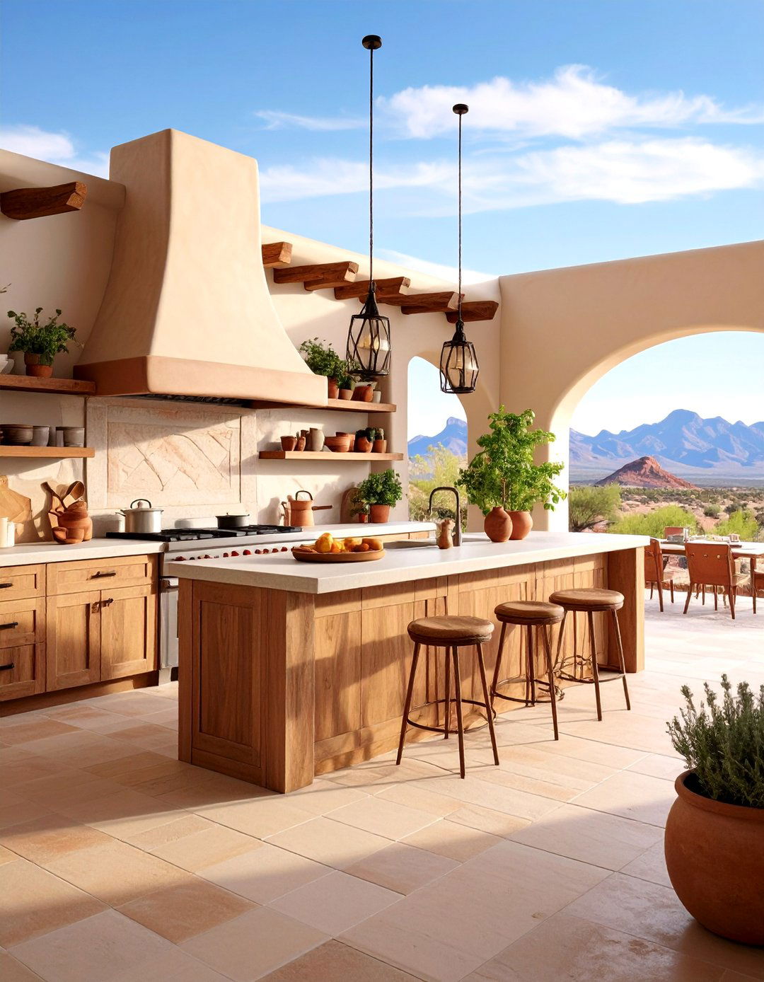 Sandstone Kitchen with Canyon Colors - 25 Southwestern Kitchen Ideas