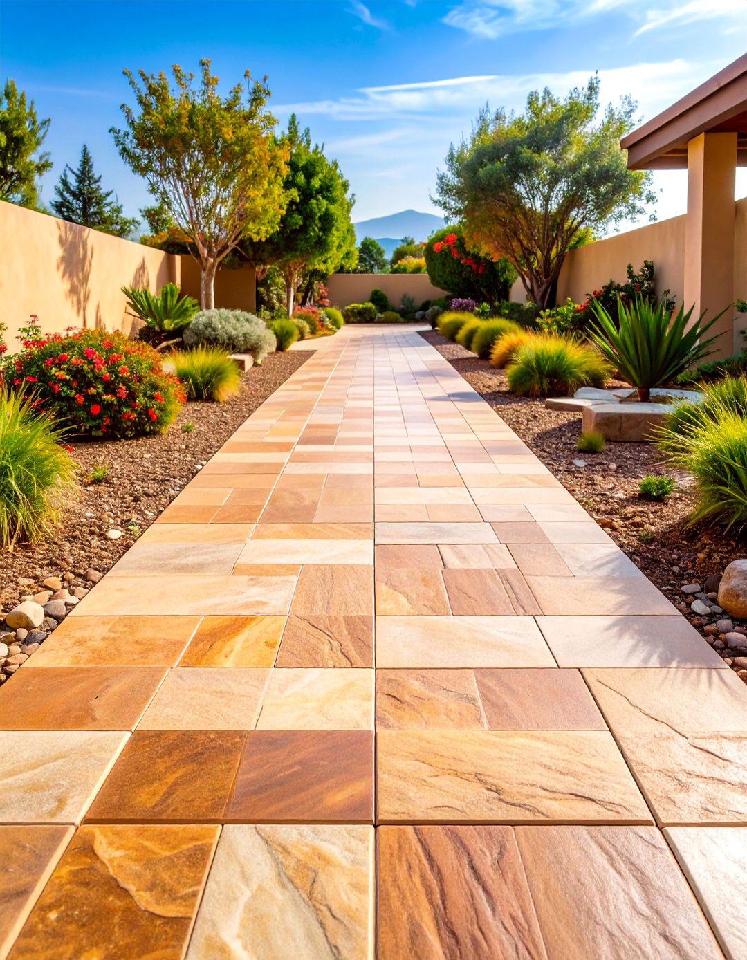 Sandstone Slab Walkway - 25 Natural Walkway Ideas