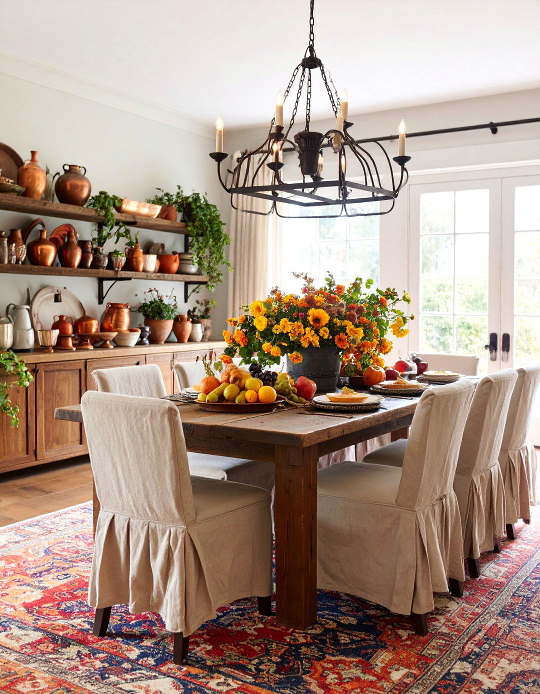 Santa Barbara Farmhouse Dining Room - 25 Nancy Meyers Interior Design Ideas