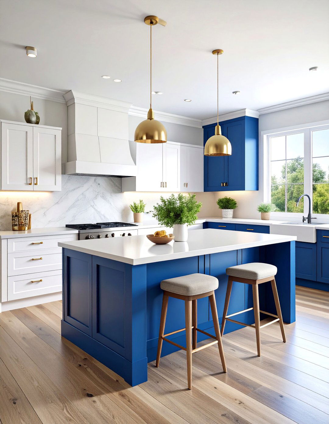 Sapphire Blue Kitchen Island Showpiece - 25 Ways to Decorate With Jewel Tones