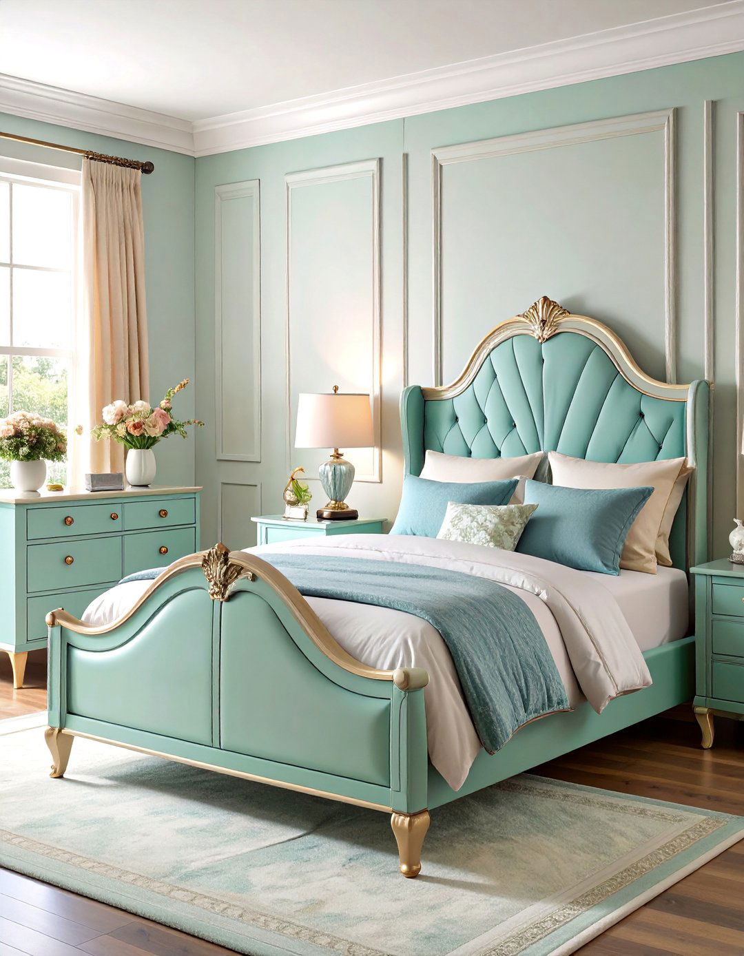 Scalloped Edge Furniture Details - 25 Mermaid Bedroom Ideas