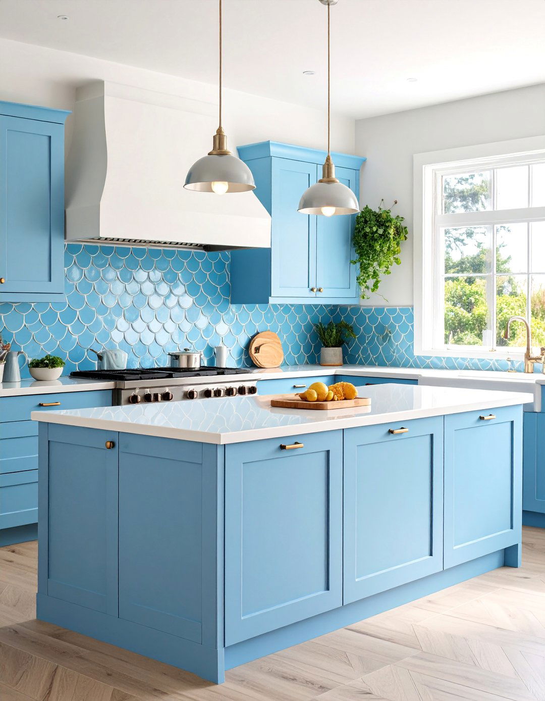 Scalloped Edge Mosaic Tiles - 25 Kitchen Splashback Ideas