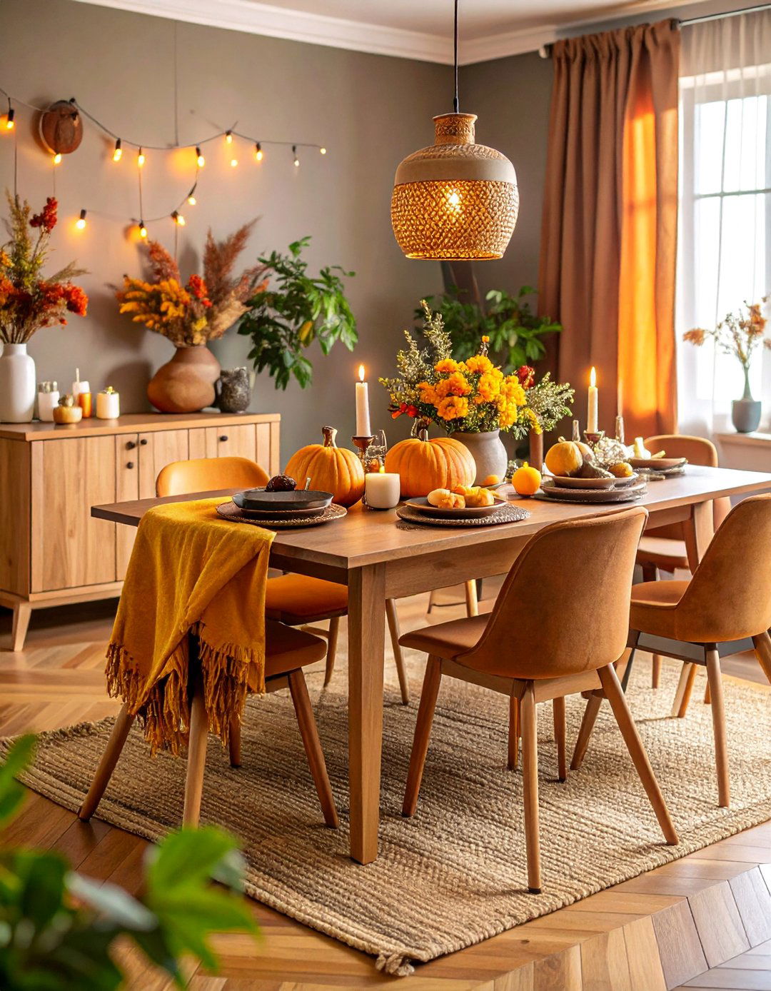 Scandi Inspired Casual Dining Room with Hygge Elements - 25 Casual Dining Room Ideas