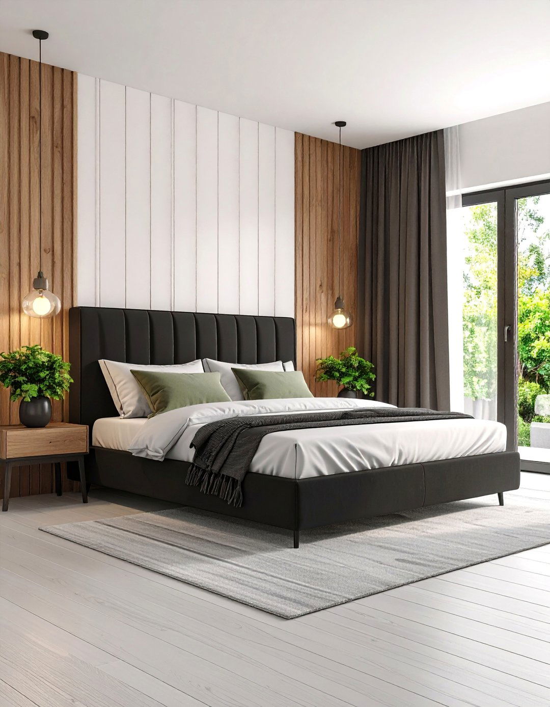 Scandinavian Black Headboard Bedroom - 25 Black Headboard Bedroom Ideas