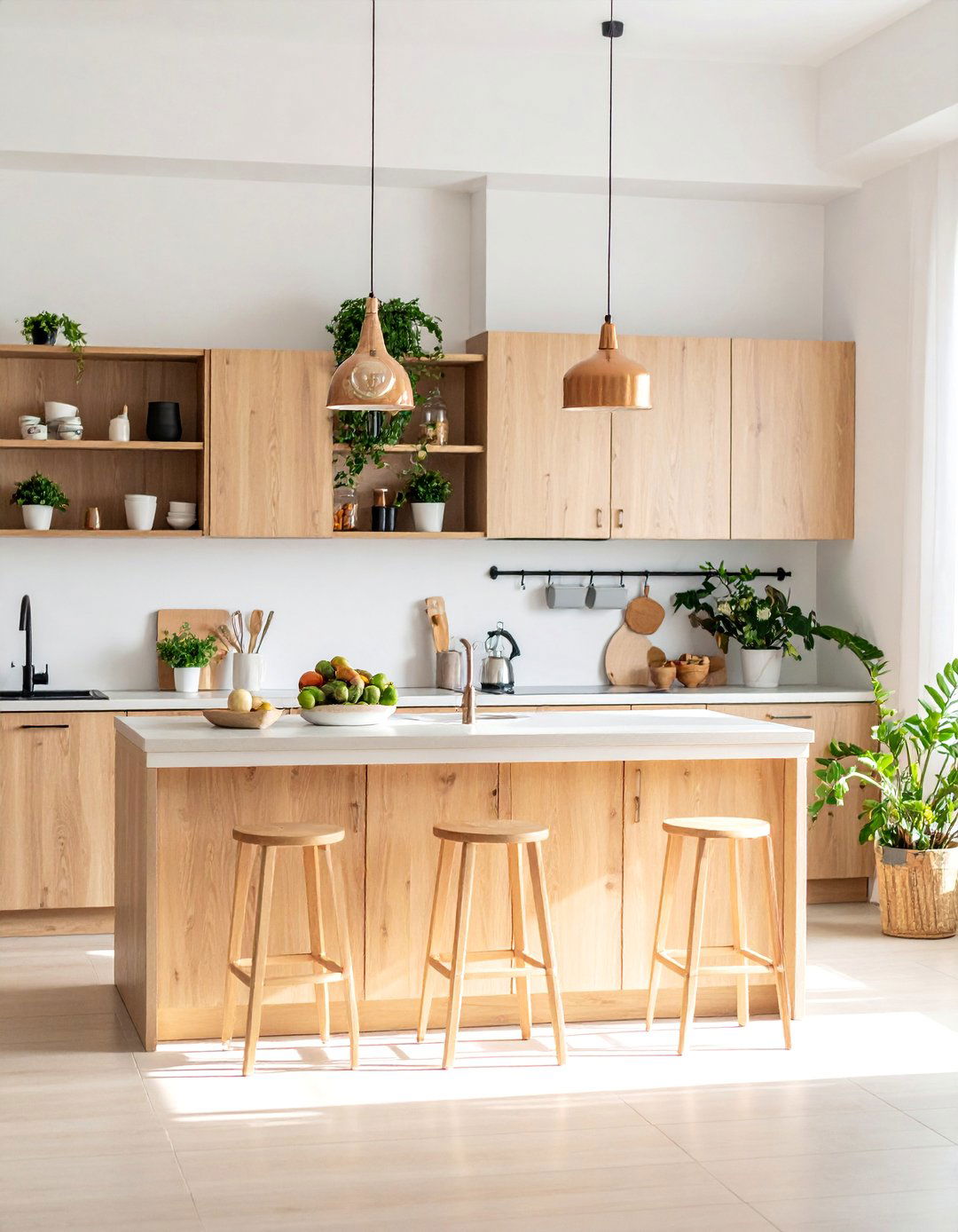 Scandinavian Black and Brown Minimalist Kitchen - 25 Black and Brown Kitchen Ideas