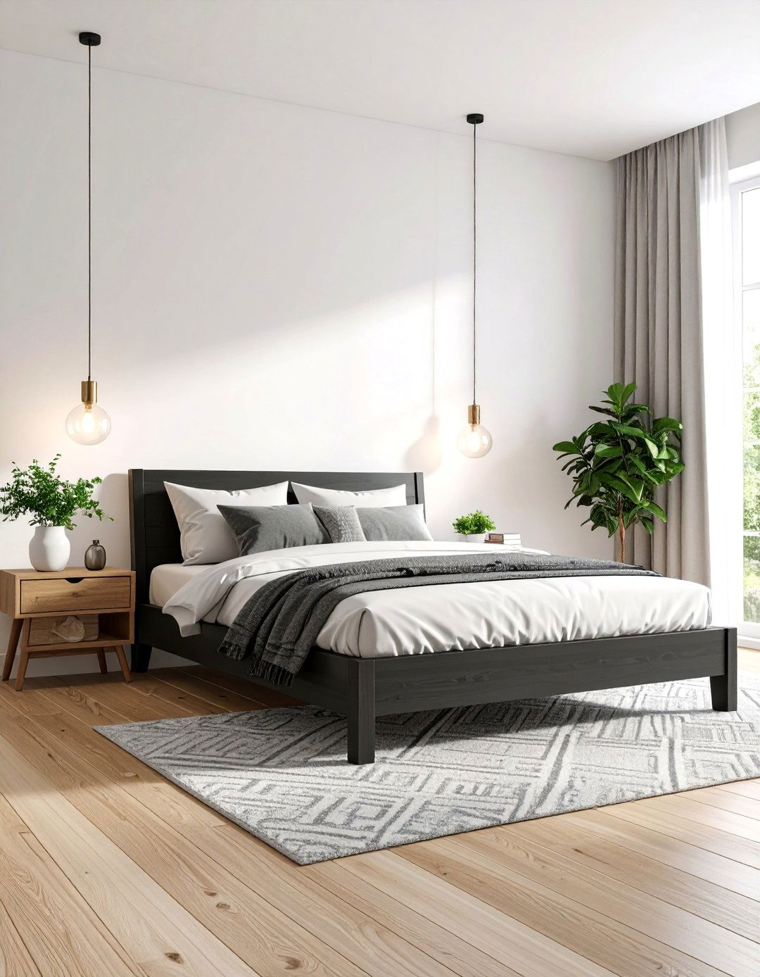 Scandinavian Black and Silver Hygge Retreat - 25 Black and Silver Bedroom Ideas