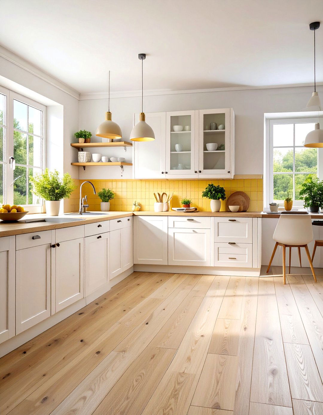 Scandinavian Blonde Wood Kitchen with Nordic Simplicity - 25 Kitchens With Wood Floors