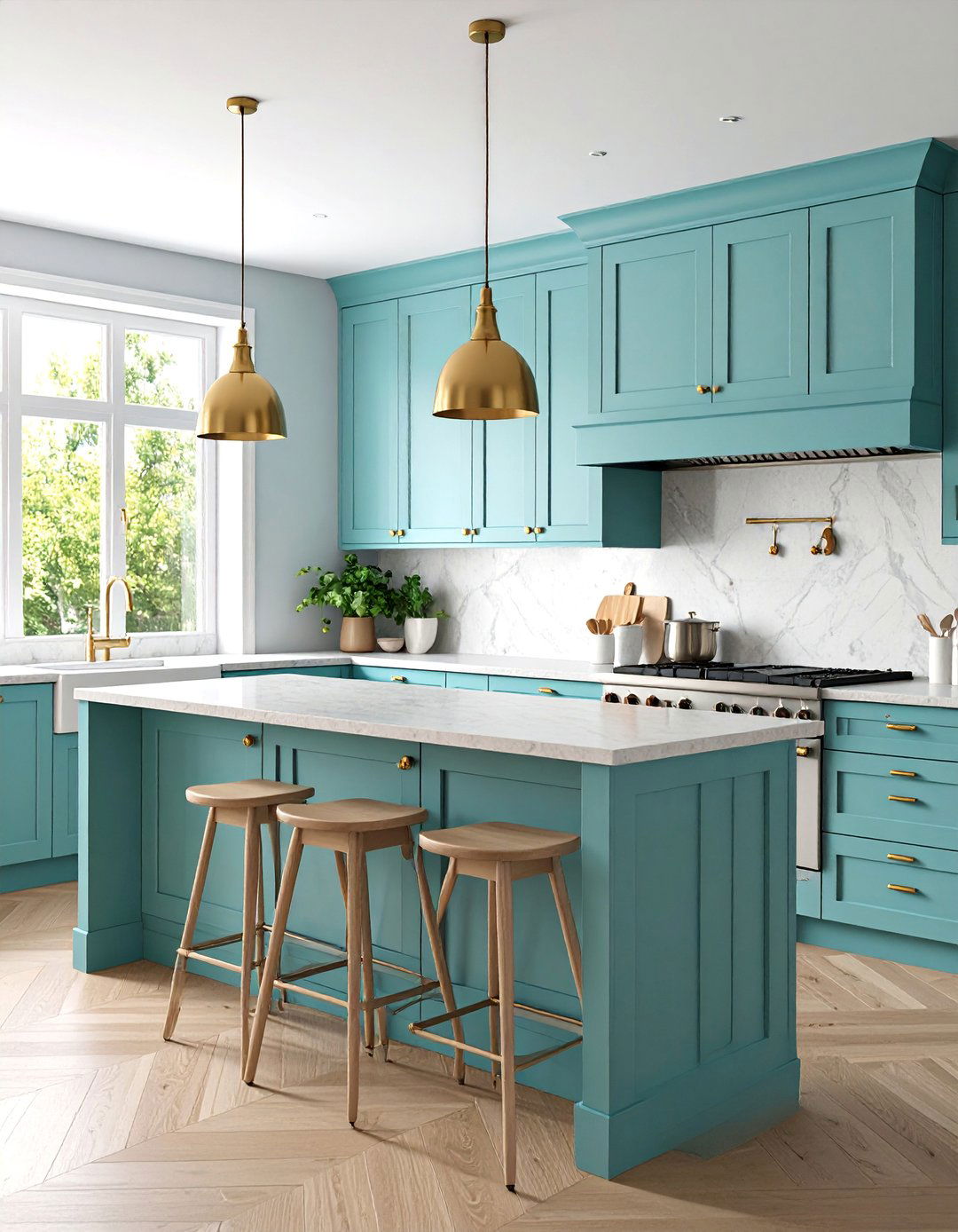 Scandinavian Cashmere Kitchen with Fluted Wood Details - 25 Cashmere Kitchen Ideas
