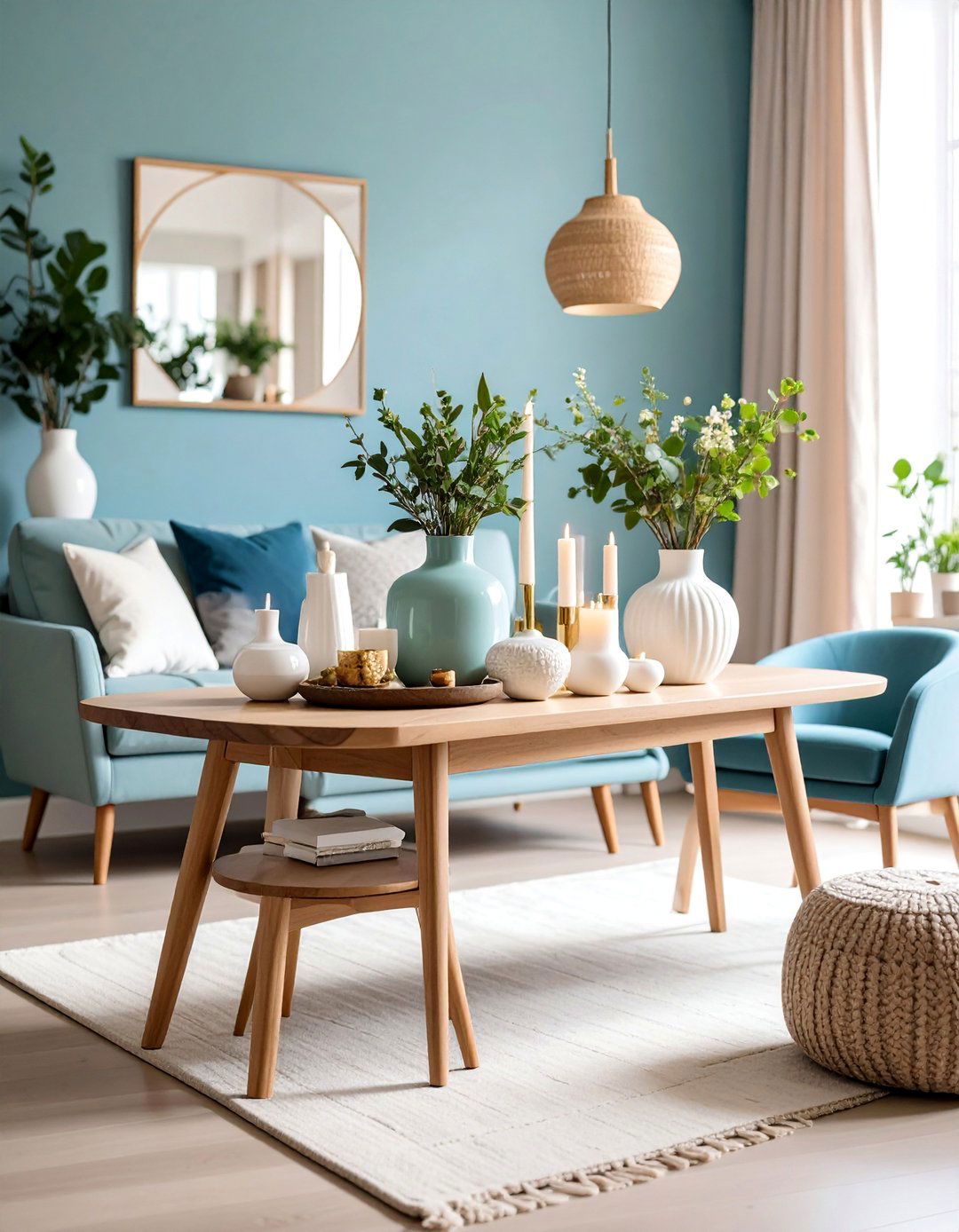 Scandinavian Console Table with Light Woods and Functional Design - 25 Console Table Decor Ideas