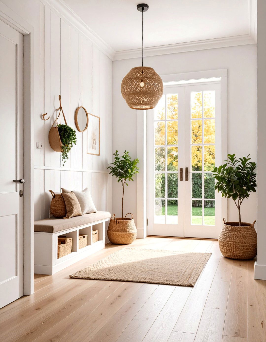 Scandinavian Corner Entry Nook - 25 Scandinavian Entryway Ideas