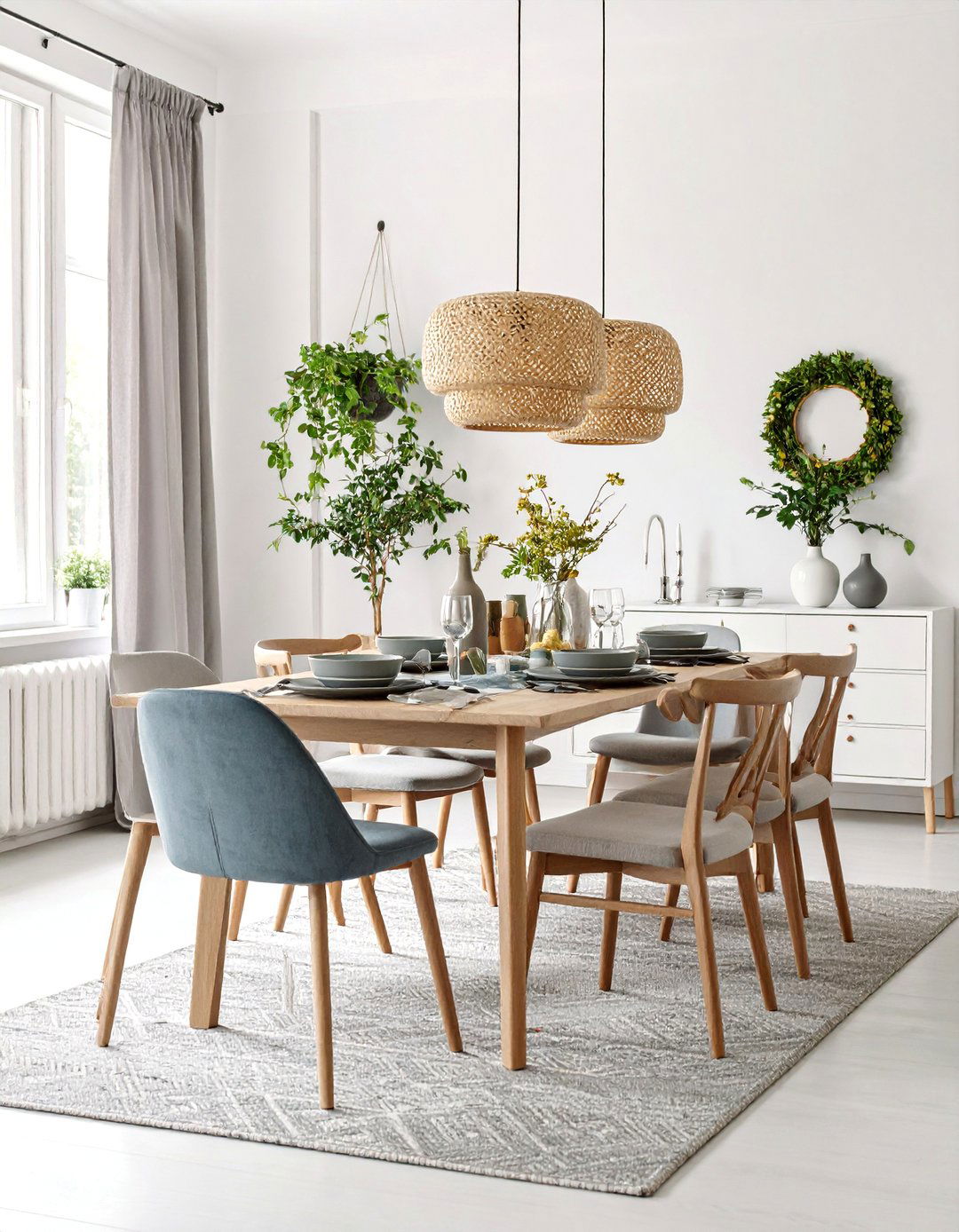 Scandinavian Cottage Dining Room with Light Woods - 25 cottage dining room ideas
