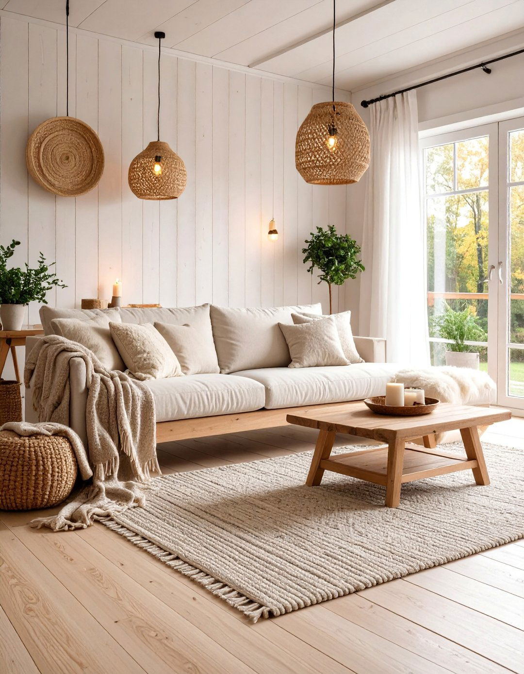 Scandinavian Country Living Room with Light Woods - 25 Country Living Room Ideas
