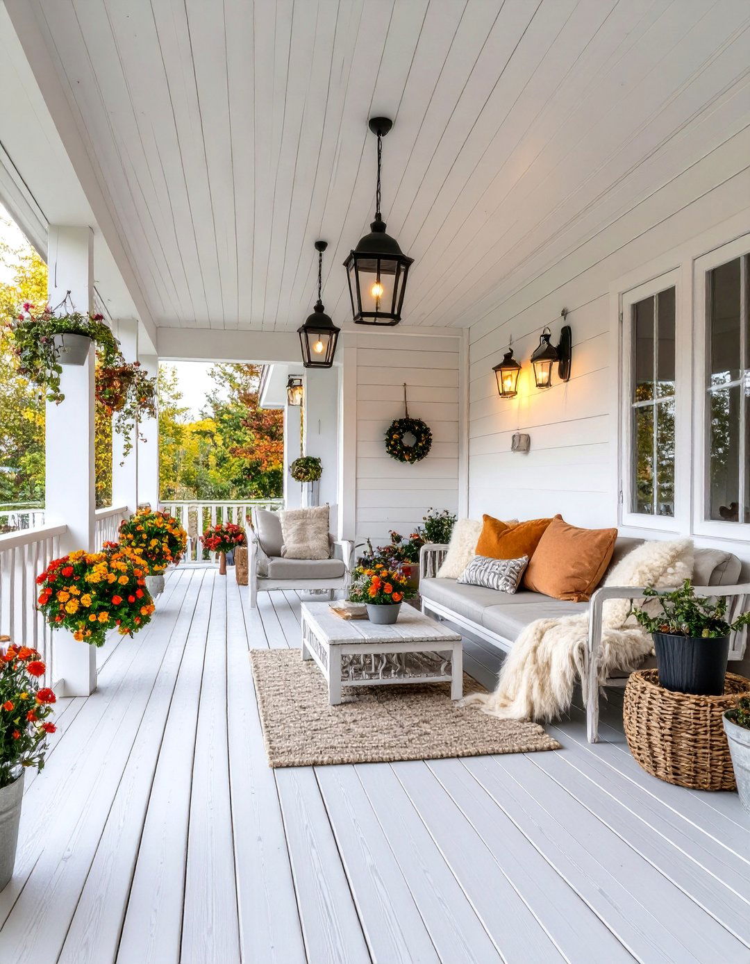 Scandinavian Covered Porch with Light Woods - 25 Covered Porch Ideas