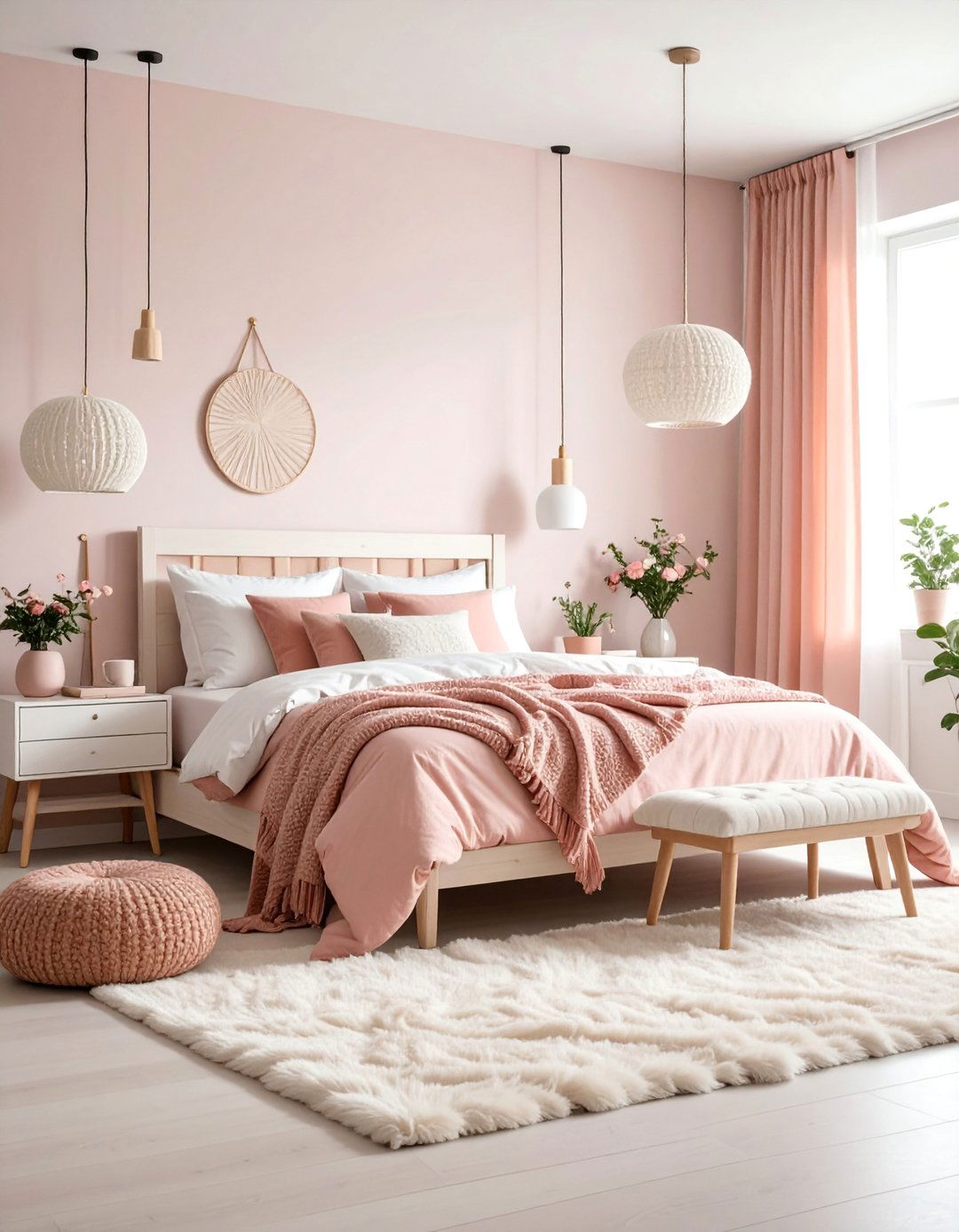 Scandinavian Dusty Rose Bedroom with Hygge Elements - 25 Dusty Rose Bedroom Ideas