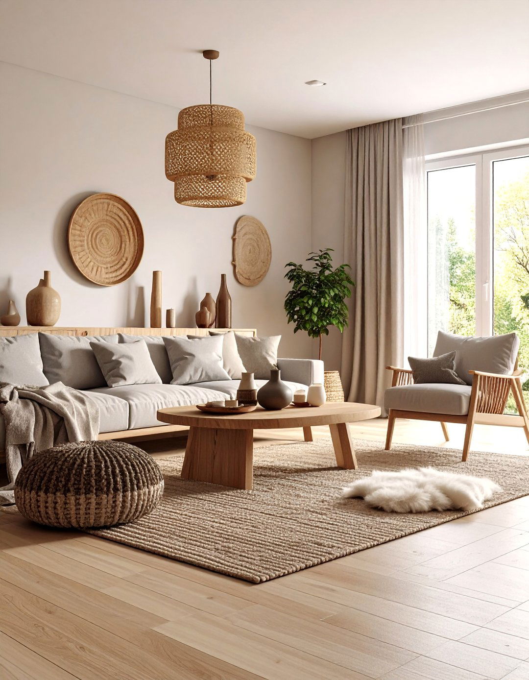Scandinavian Earth Tone Concept - 25 Earthy Living Room Decor Ideas