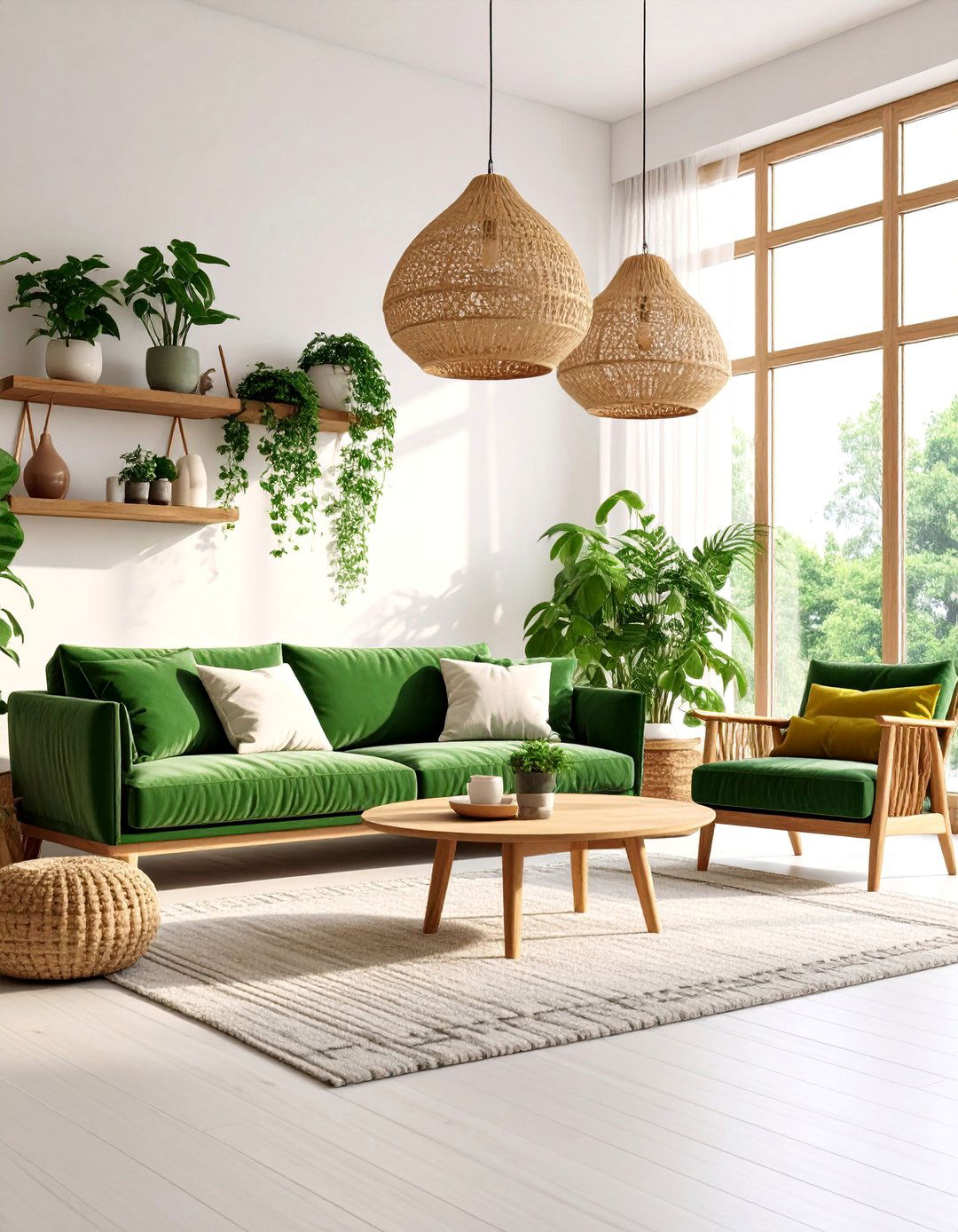 Scandinavian Eclectic Living Room with Bold Colors - 25 Eclectic Living Room Ideas