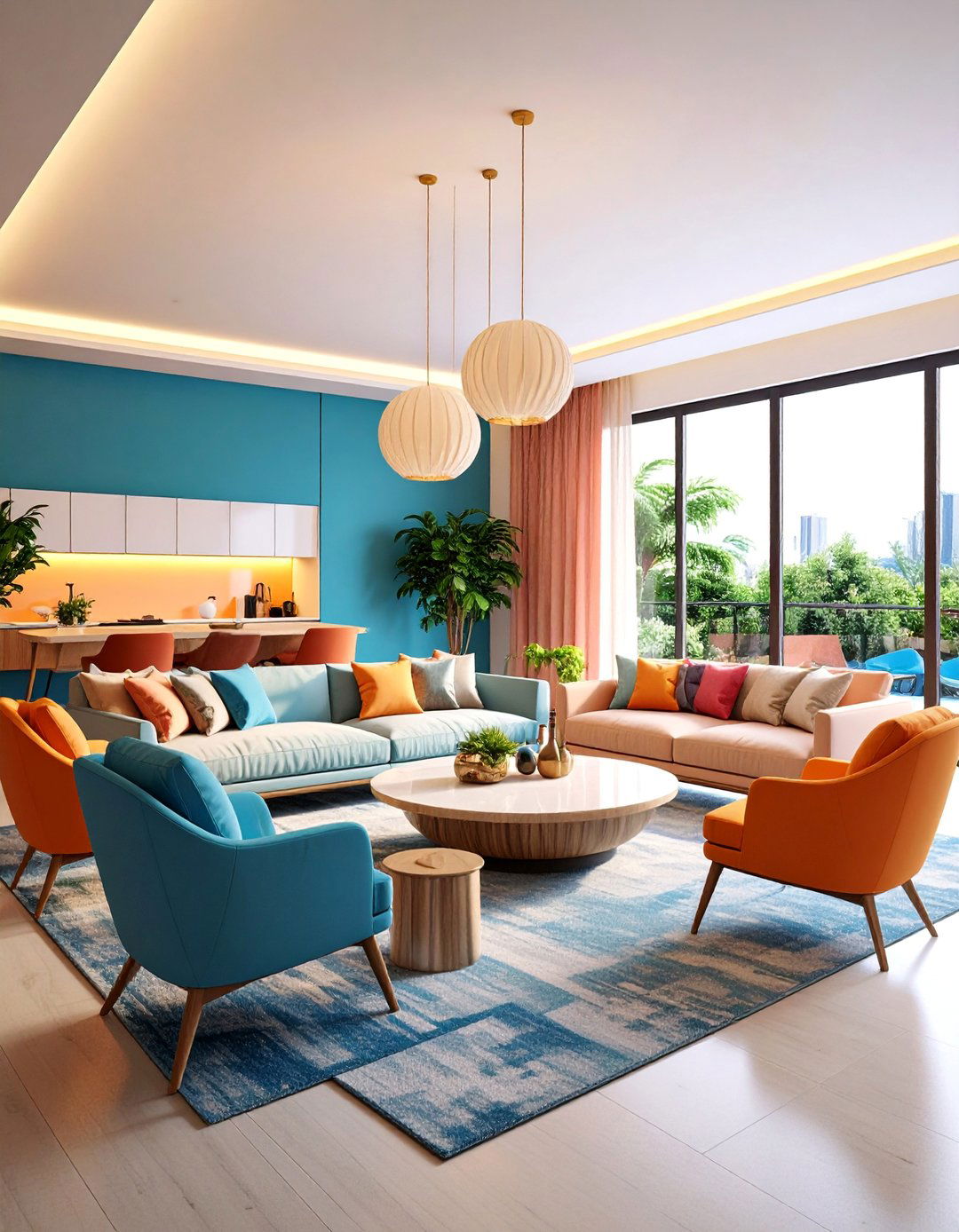 Scandinavian Entertaining Space with Flexible Furniture - 25 Scandinavian Living Room Ideas