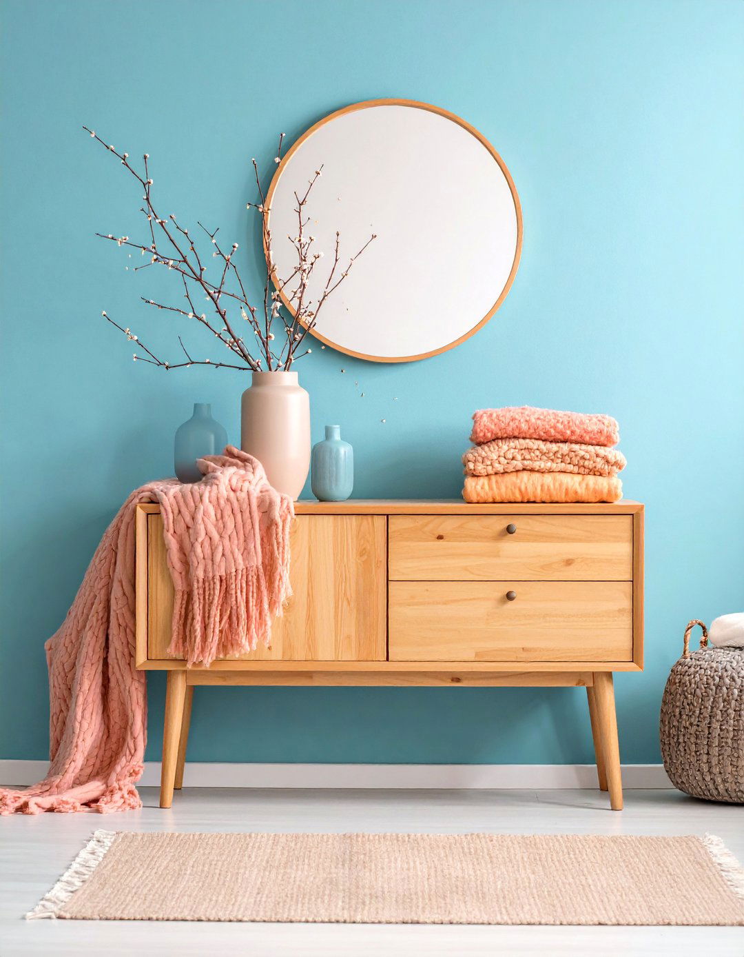 Scandinavian Entryway Table with Natural Elements - 25 entryway table decor ideas