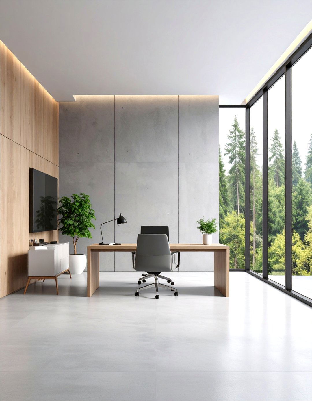 Scandinavian Forest Zen Sanctuary - 25 Office Wallpaper Ideas