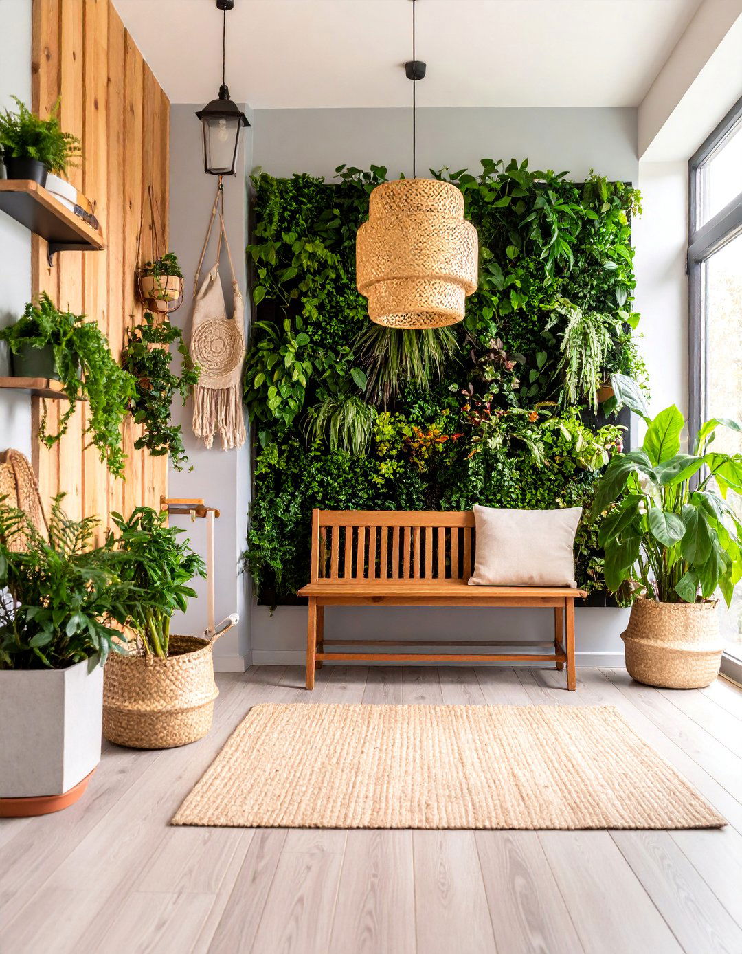 Scandinavian Green Wall Entryway - 25 Scandinavian Entryway Ideas