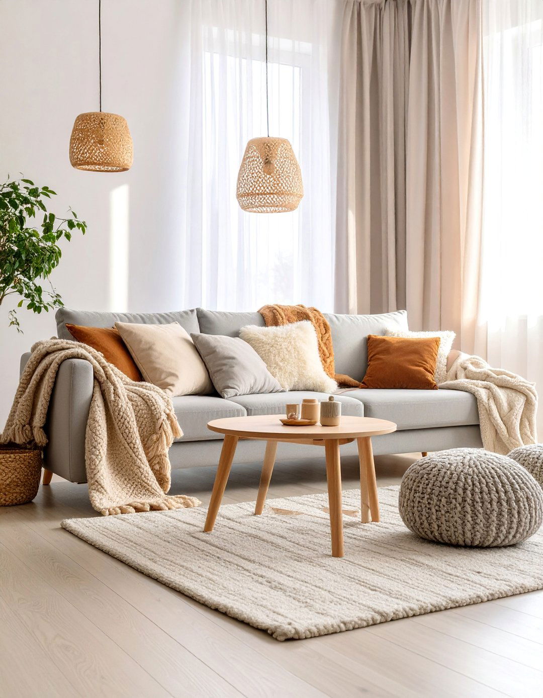 Scandinavian Grey and Cream Hygge Haven - 25 Grey and Cream Living Room Ideas