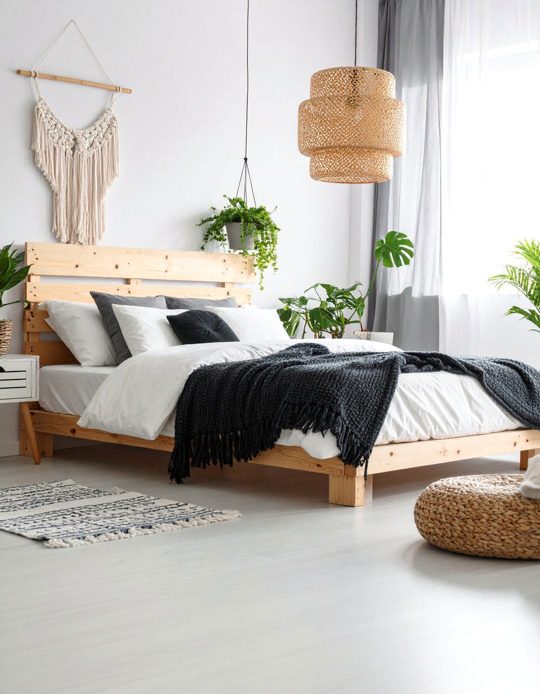 Scandinavian Hygge Black and White Bedroom - 25 Feminine Black and White Bedroom Ideas