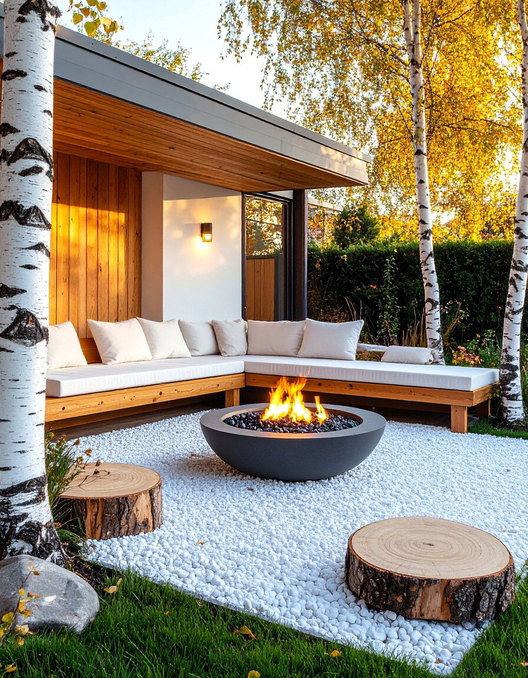 Scandinavian Hygge Enclosed Garden Nook - 25 Enclosed Garden Ideas
