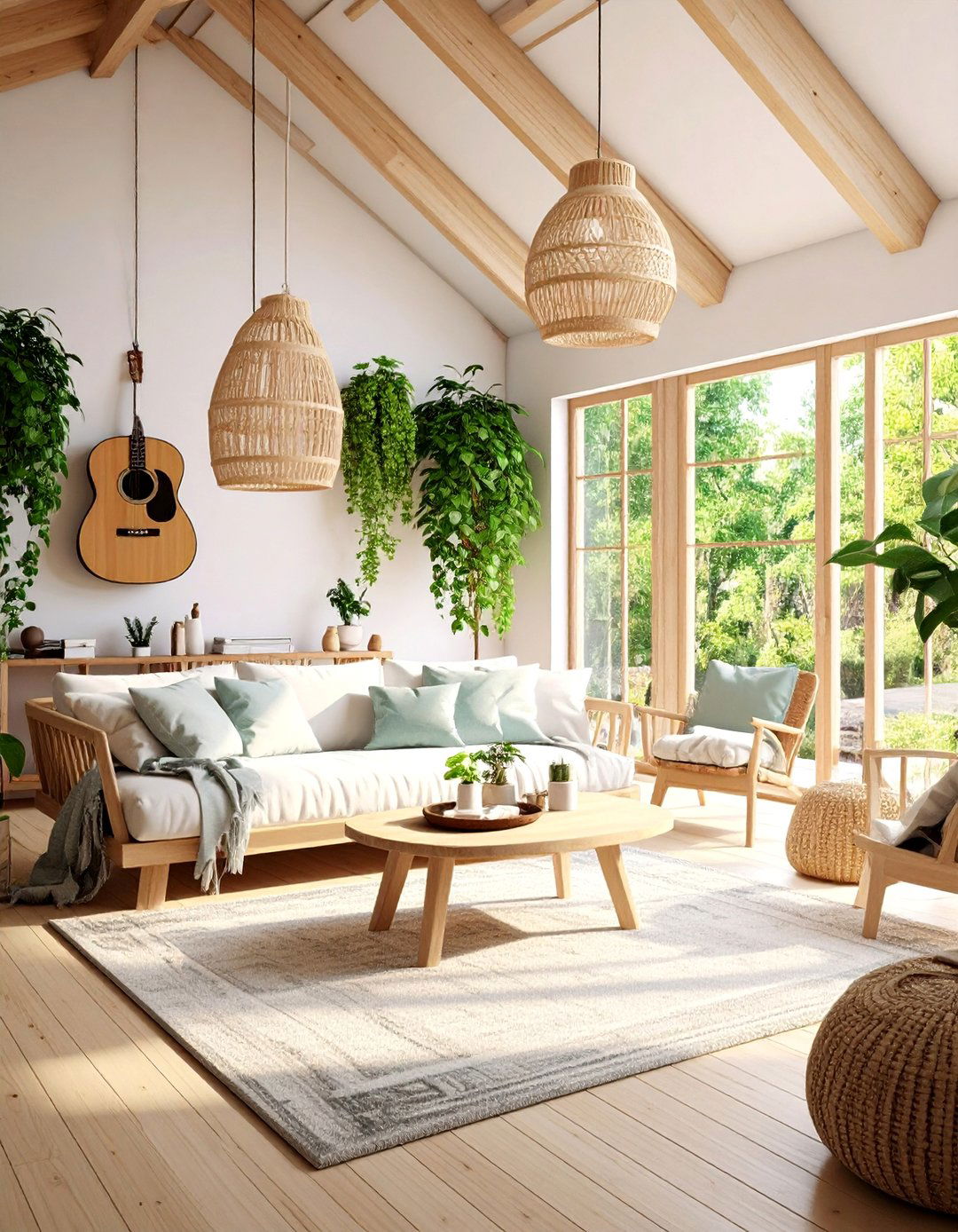 Scandinavian Hygge Guitar Retreat - 25 Guitar Room Ideas