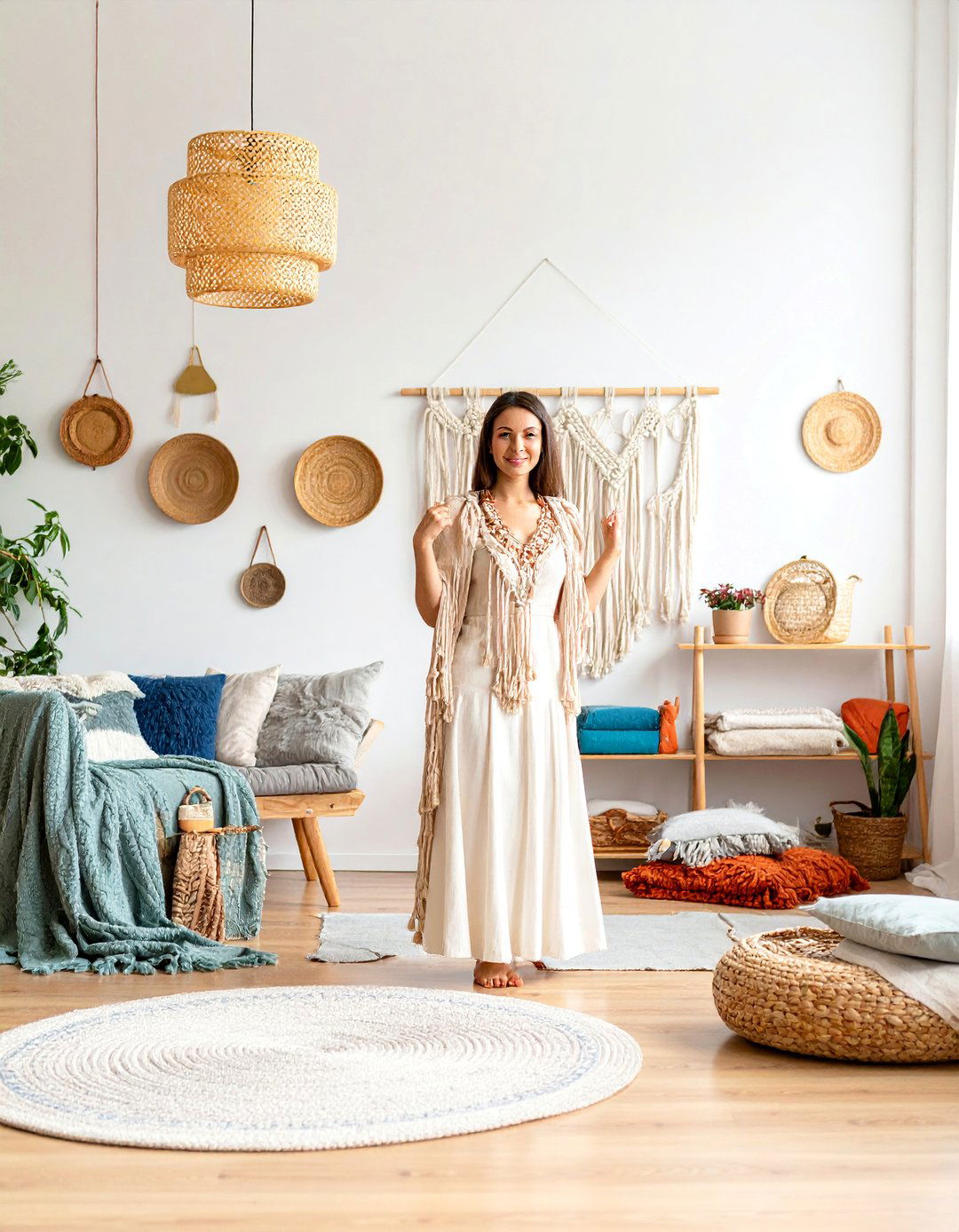 Scandinavian Hygge Therapist Room with Cozy Textiles - 25 Therapist Room Ideas